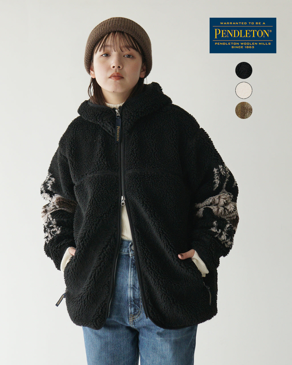 【SALE！40%OFF】PENDLETON ペンドルトン ジップアップパーカー ボア フーディー Zip Hoodie 4475-7016【送料無料】