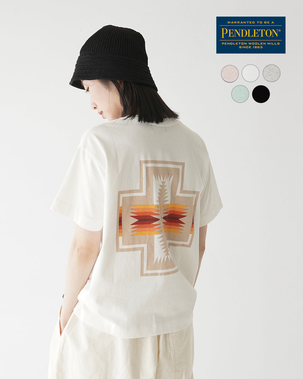 PENDLETON ペンドルトン バックプリントTシャツ クルーネック 半袖 カットソー オーバーサイズT Back Print Tee 5275-0105 コットン100%