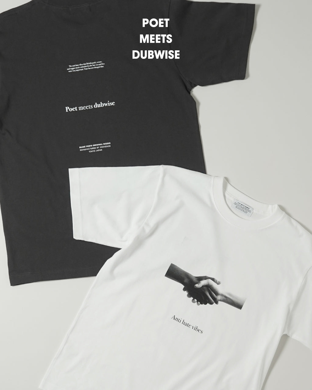 POET MEETS DUBWISE ポエトミーツダブワイズ グラフィック 半袖 Tシャツ ANTI HATE VIBES T-Shirt プレミアムコットン AHVTS-0577