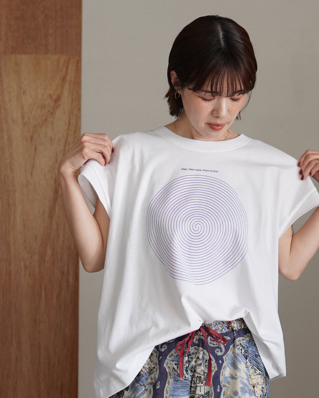 Magic,Made Visible cut off print T-shirt PO1S028
