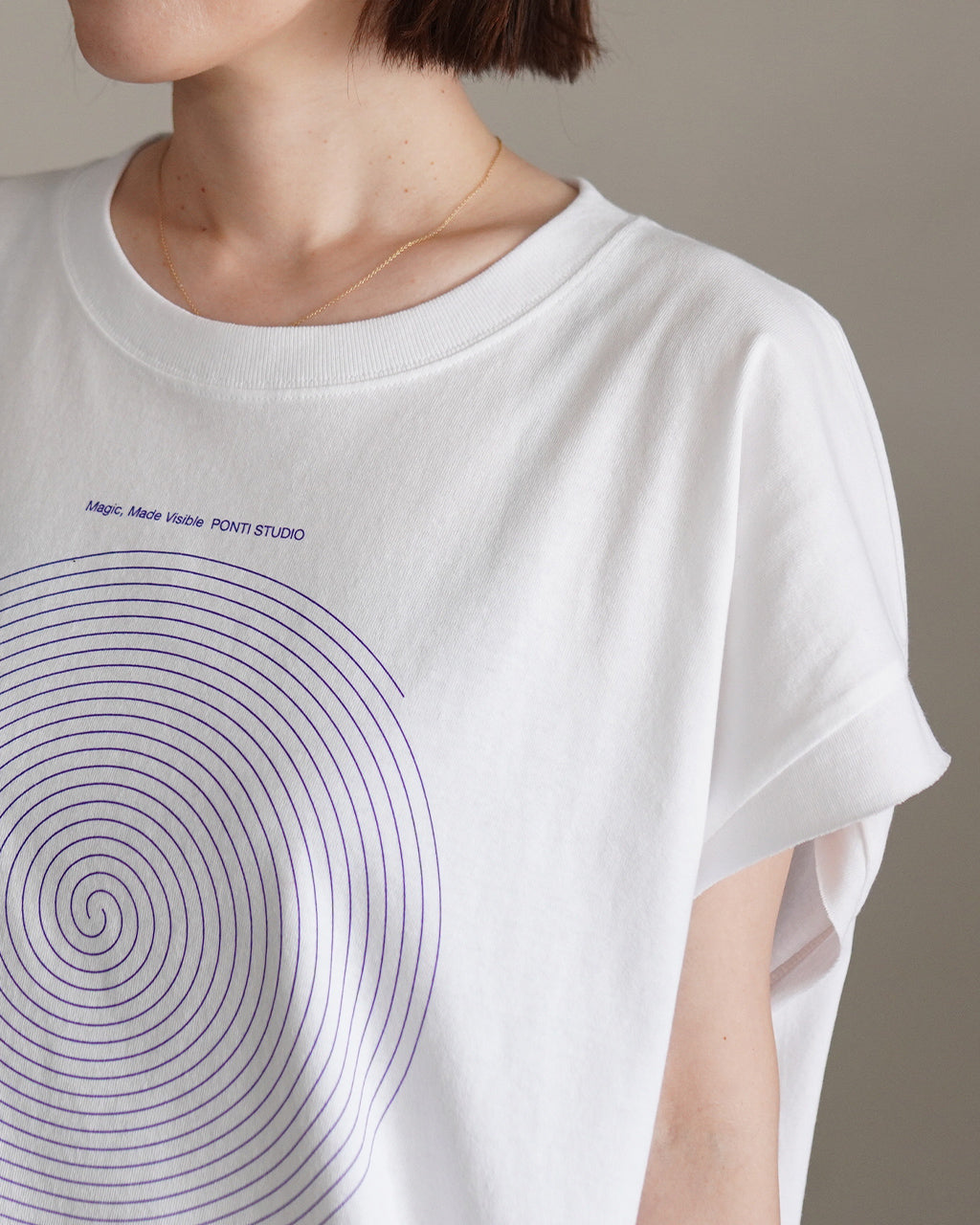 Magic,Made Visible cut off print T-shirt PO1S028