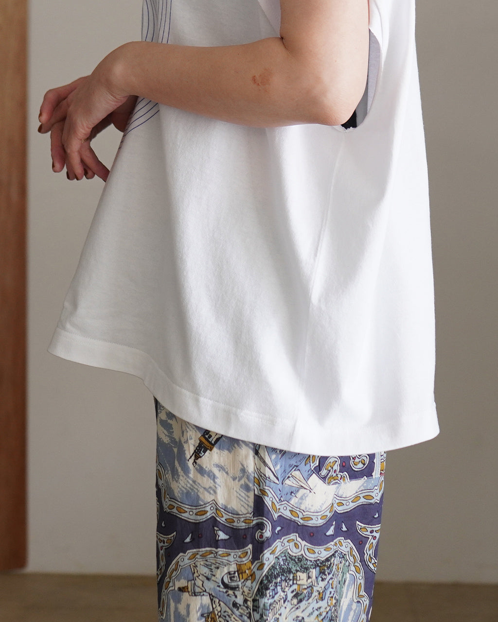 Magic,Made Visible cut off print T-shirt PO1S028