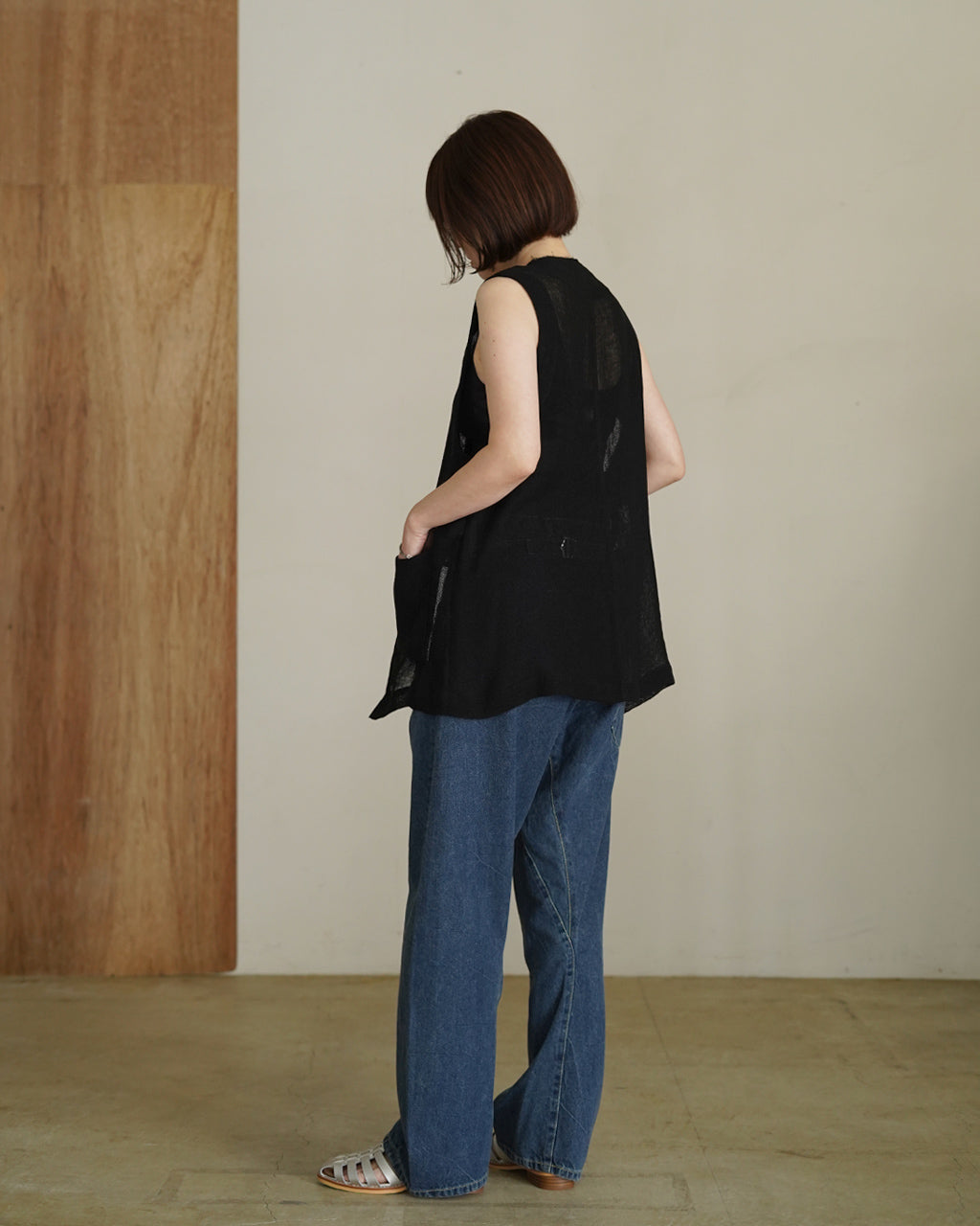 Karami weave vest PO1S006
