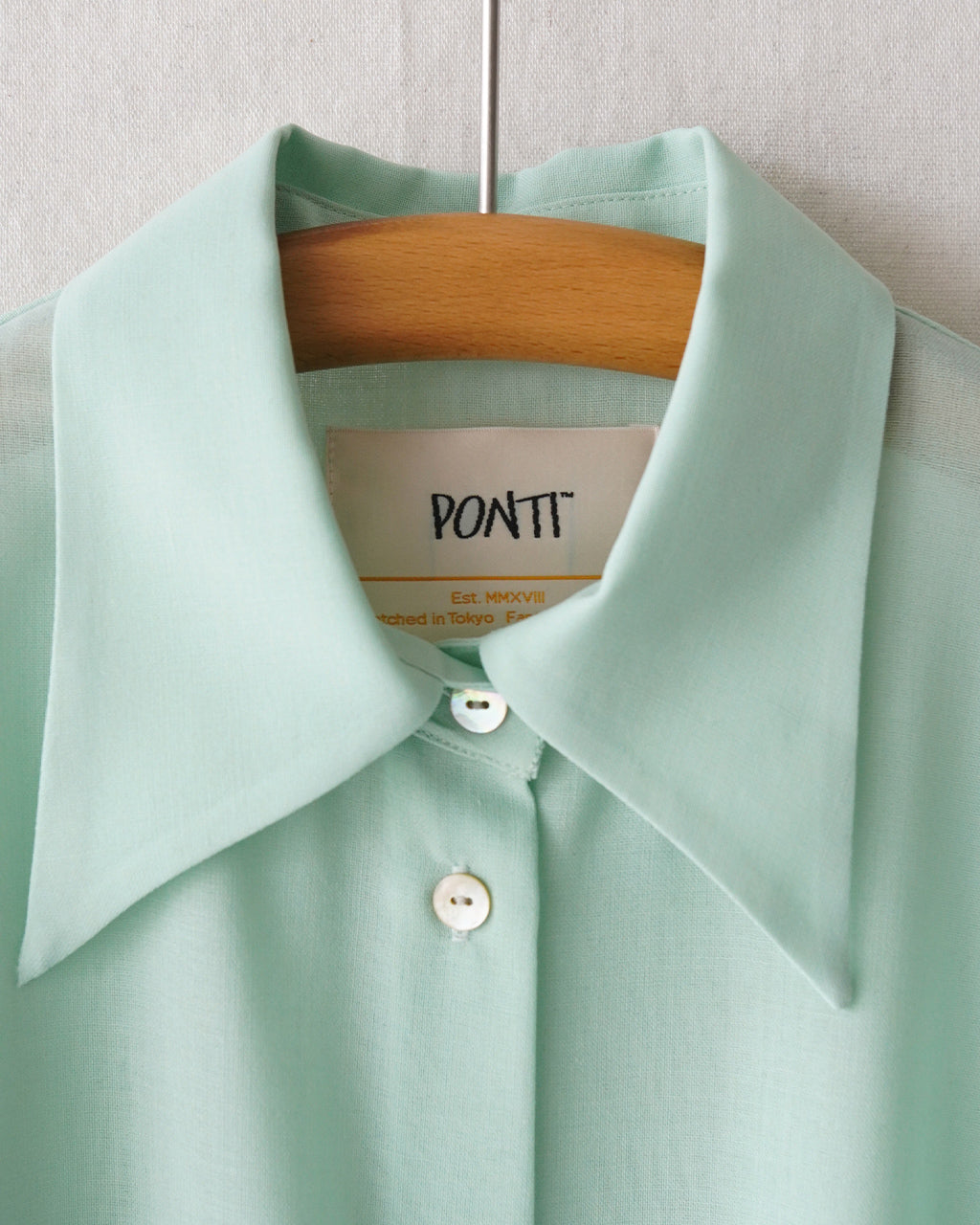 High-twisted gauze shirt PO1S013