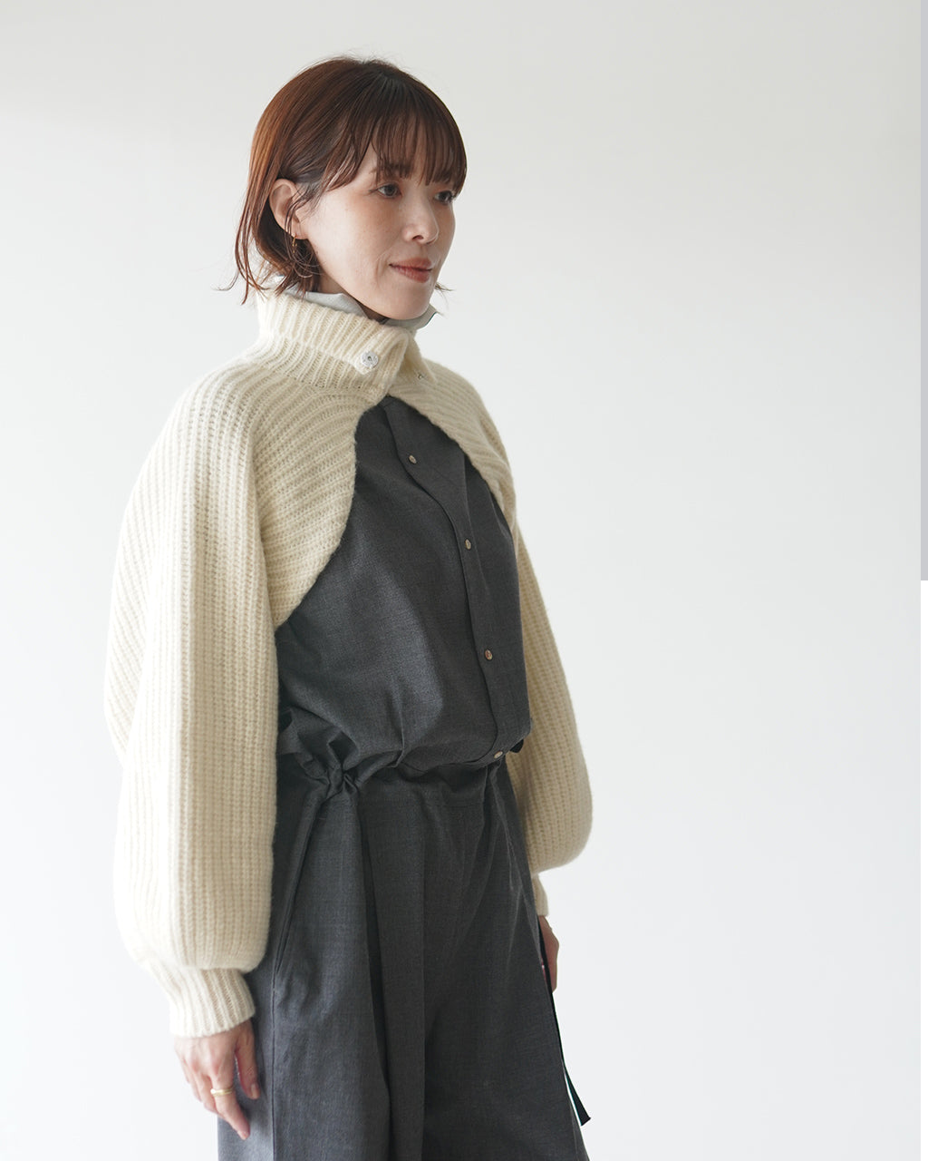 Wool Cotton Fringe Cardigan PO2T003