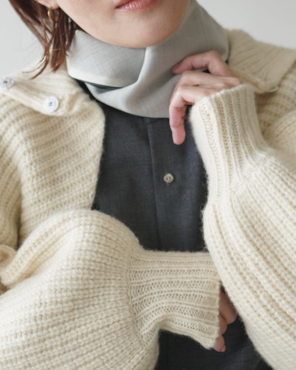 Wool Cotton Fringe Cardigan PO2T003