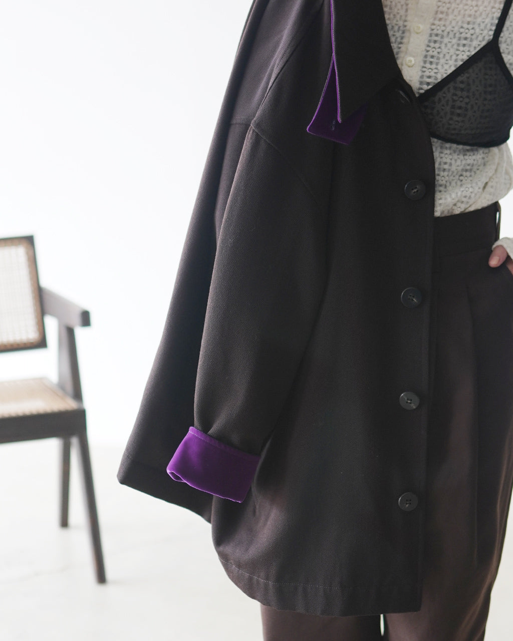 Wool Cotton Twill Jacket PO2T011