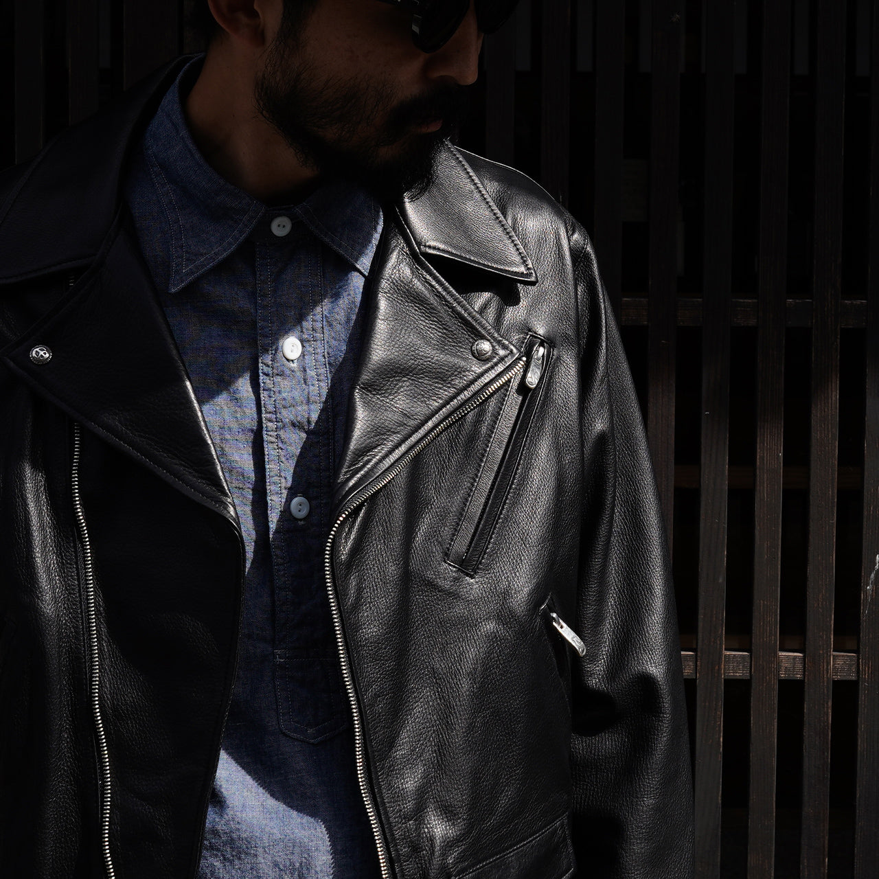 PORTER CLASSIC ラムレザー RIDERS JACKET PORTER CLASSIC PC RIDERS JACKET W/LOVE&PEACE SILVER