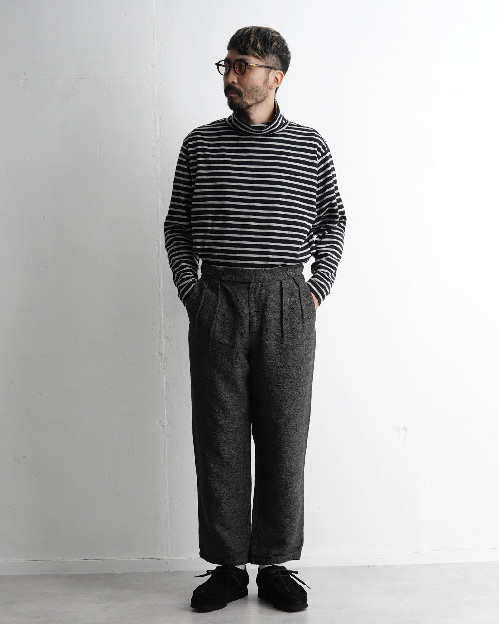 PORTER CLASSIC ポータークラシック ビートニク ボーダー タートルネック Tシャツ カットソー H/W BEATNIK BORDER TURTLENECK 2024秋冬 PC-006-3115【送料無料】 [★]