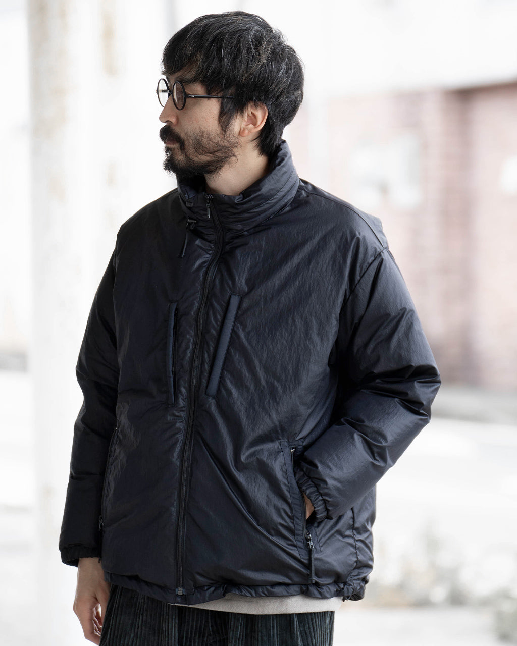 ポイント10倍！／PORTER CLASSIC ポータークラシック ダウンジャケット SHEEN NYLON ZIP UP DOWN JA