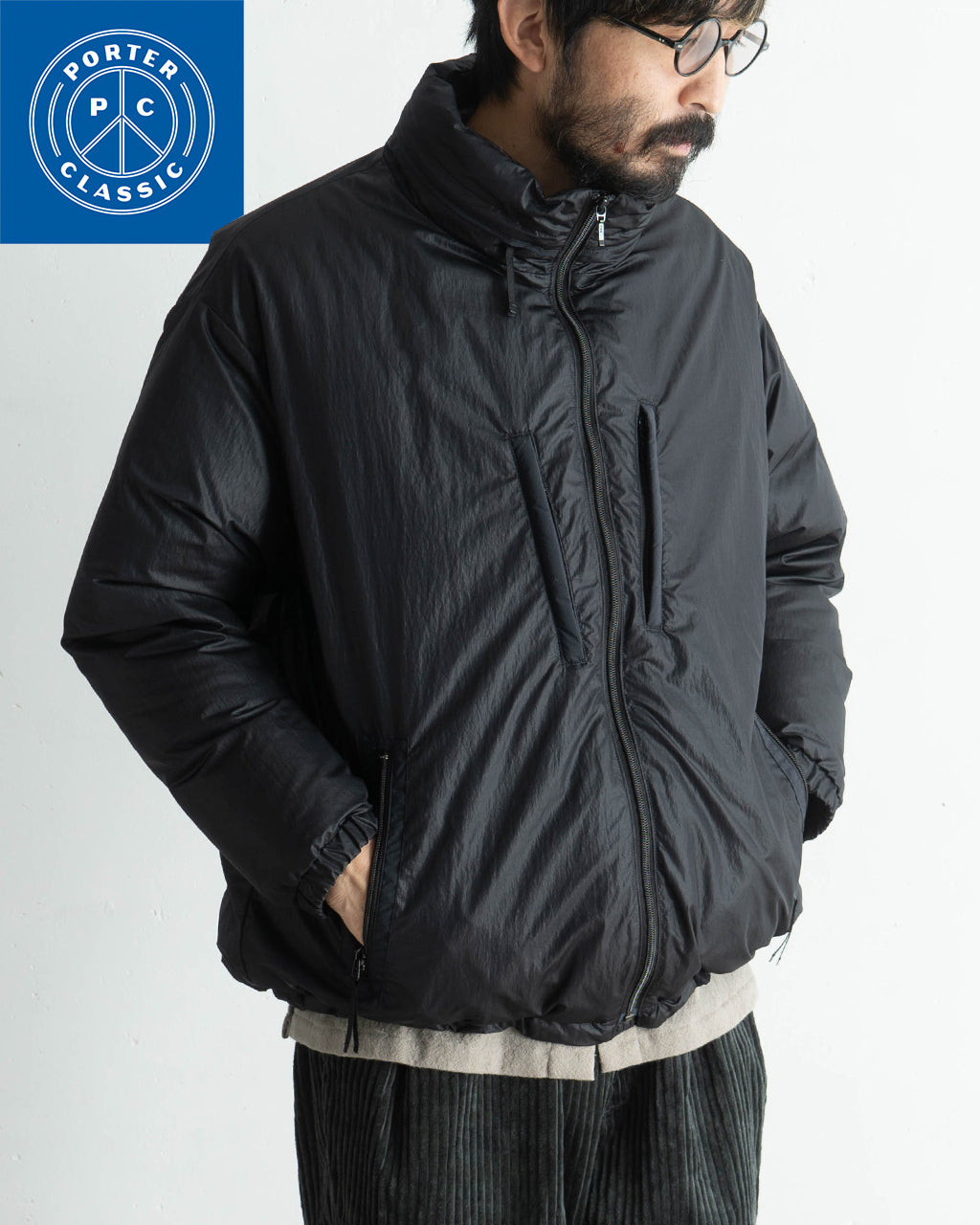 PORTER CLASSIC ポータークラシック ダウンジャケット SHEEN NYLON ZIP UP DOWN JACKET ジップアップ アウター PC-015-2994【送料無料】 [★]