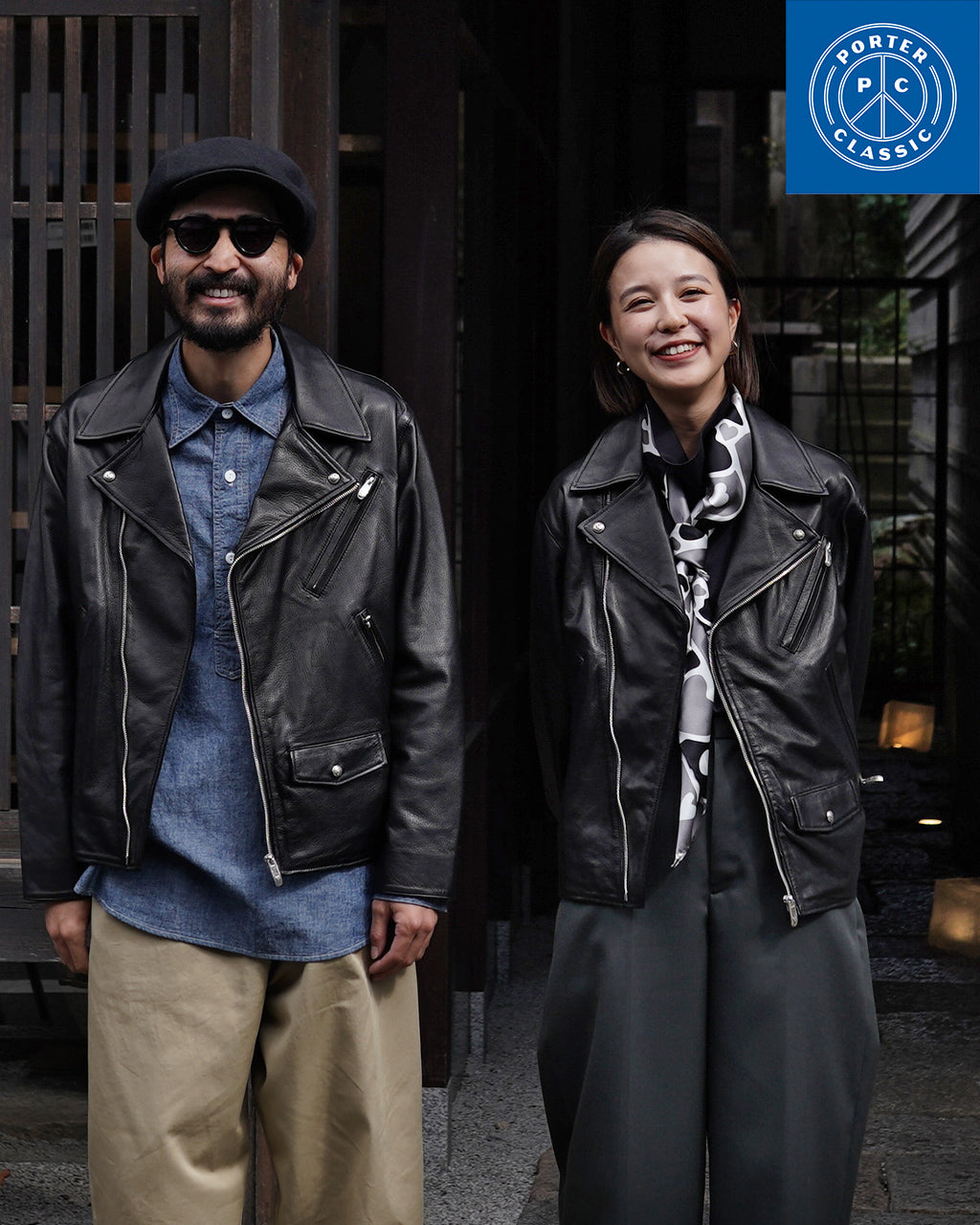 PORTER CLASSIC ポータークラシック ピーシー レザー ライダース ジャケット ダブル PC RIDERS JACKET W/LOVE & PEACE SILVER レザー 牛革 PC-017-1962 【送料無料】