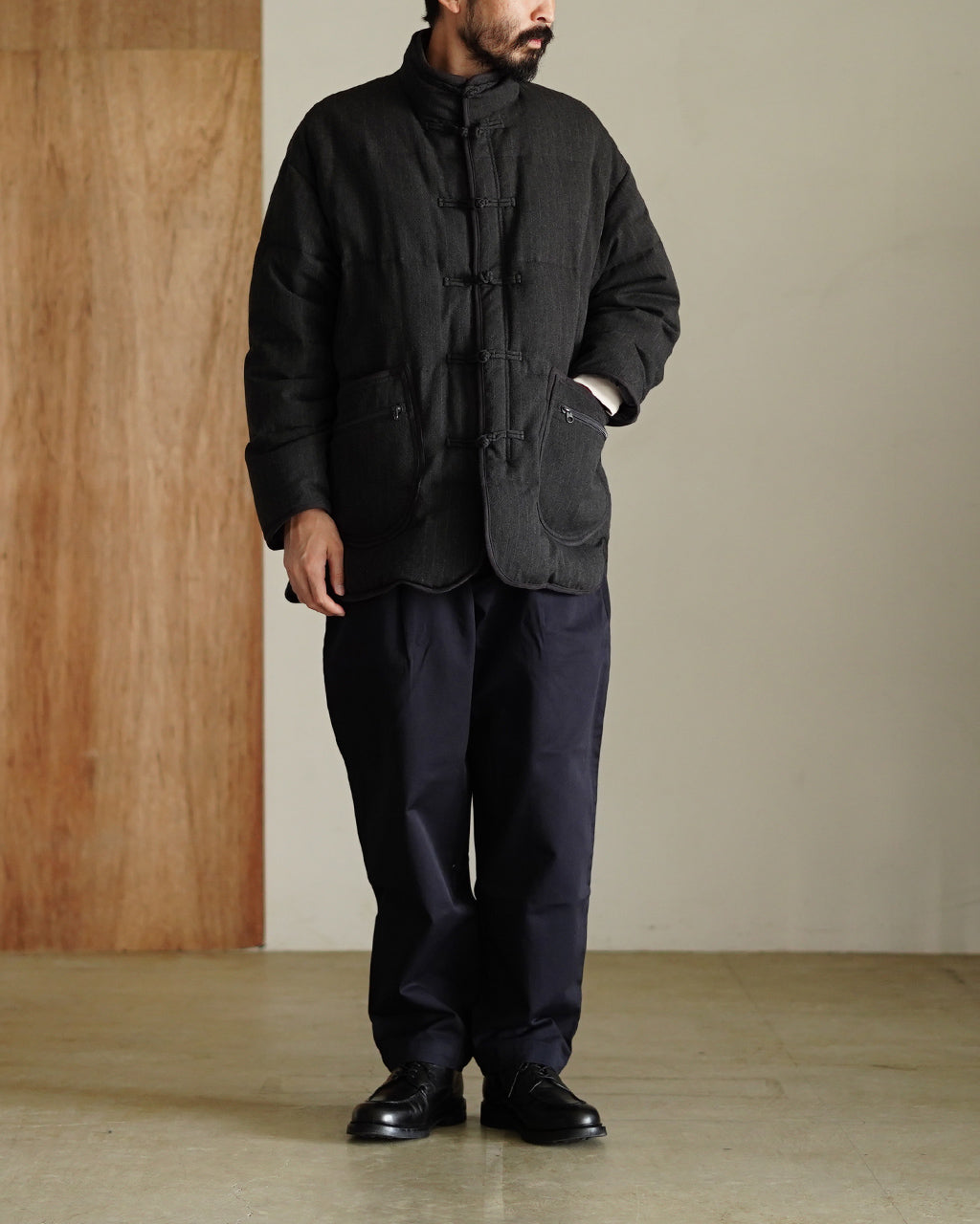 PIN STRIPE CHINESE DOWN JACKET PC-031-3606