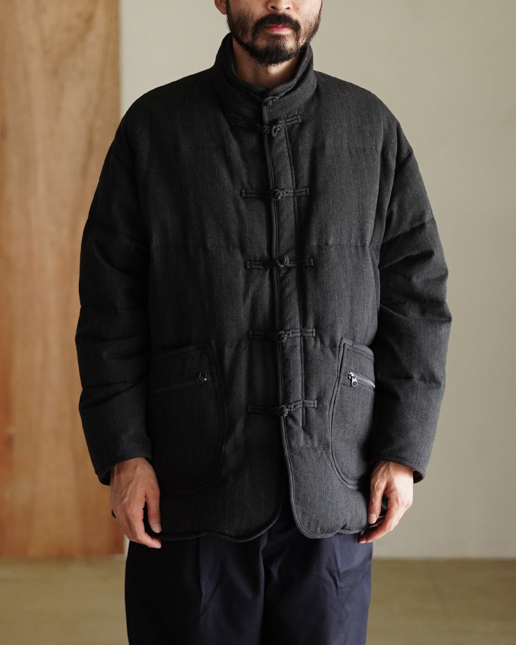 PIN STRIPE CHINESE DOWN JACKET PC-031-3606