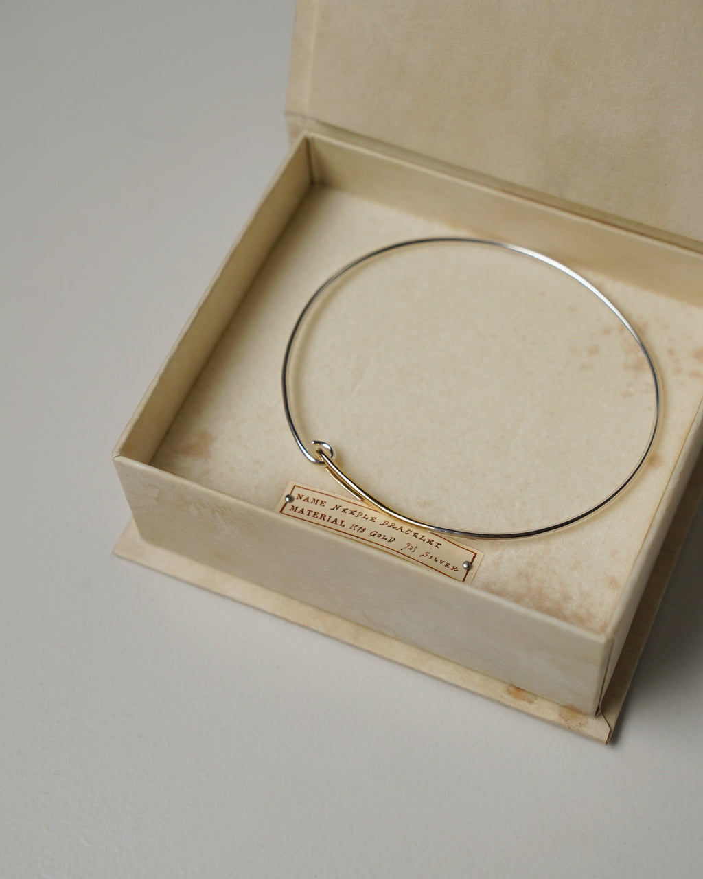 ポータークラシック　リネン　シルバーブレスレット PORTER CLASSIC ポータークラシック NEEDLE BRACELET 18K ニードル