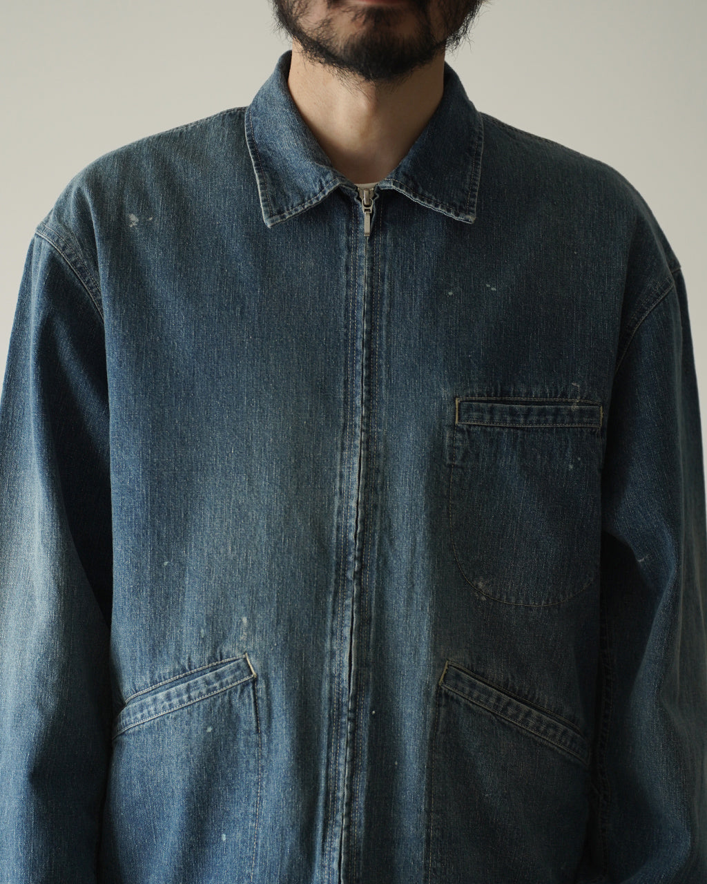 PORTER CLASSIC BREAKFAST DENIM ZIP UP JACKET PC-005-3847 デニム ジップアップジャケット ブルー｜Crouka(クローカ)