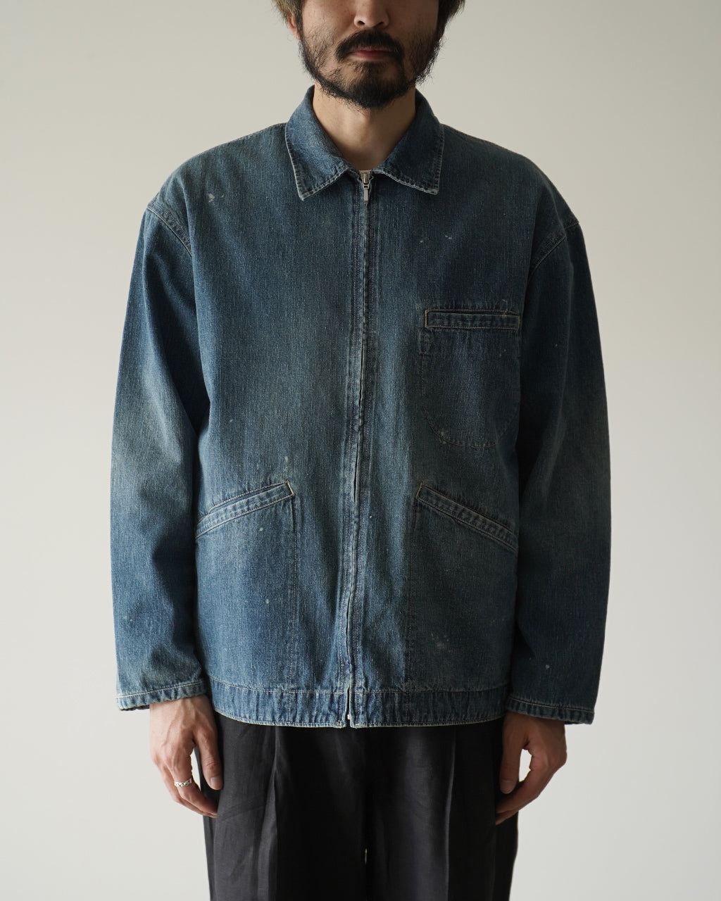 PORTER CLASSIC BREAKFAST DENIM ZIP UP JACKET PC-005-3847 デニム ジップアップジャケット ブルー｜Crouka(クローカ)