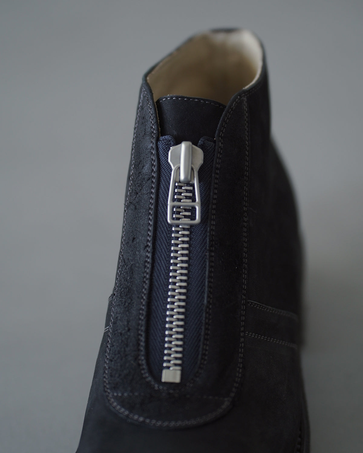 Box Toe Center Zip - Horse Nuback