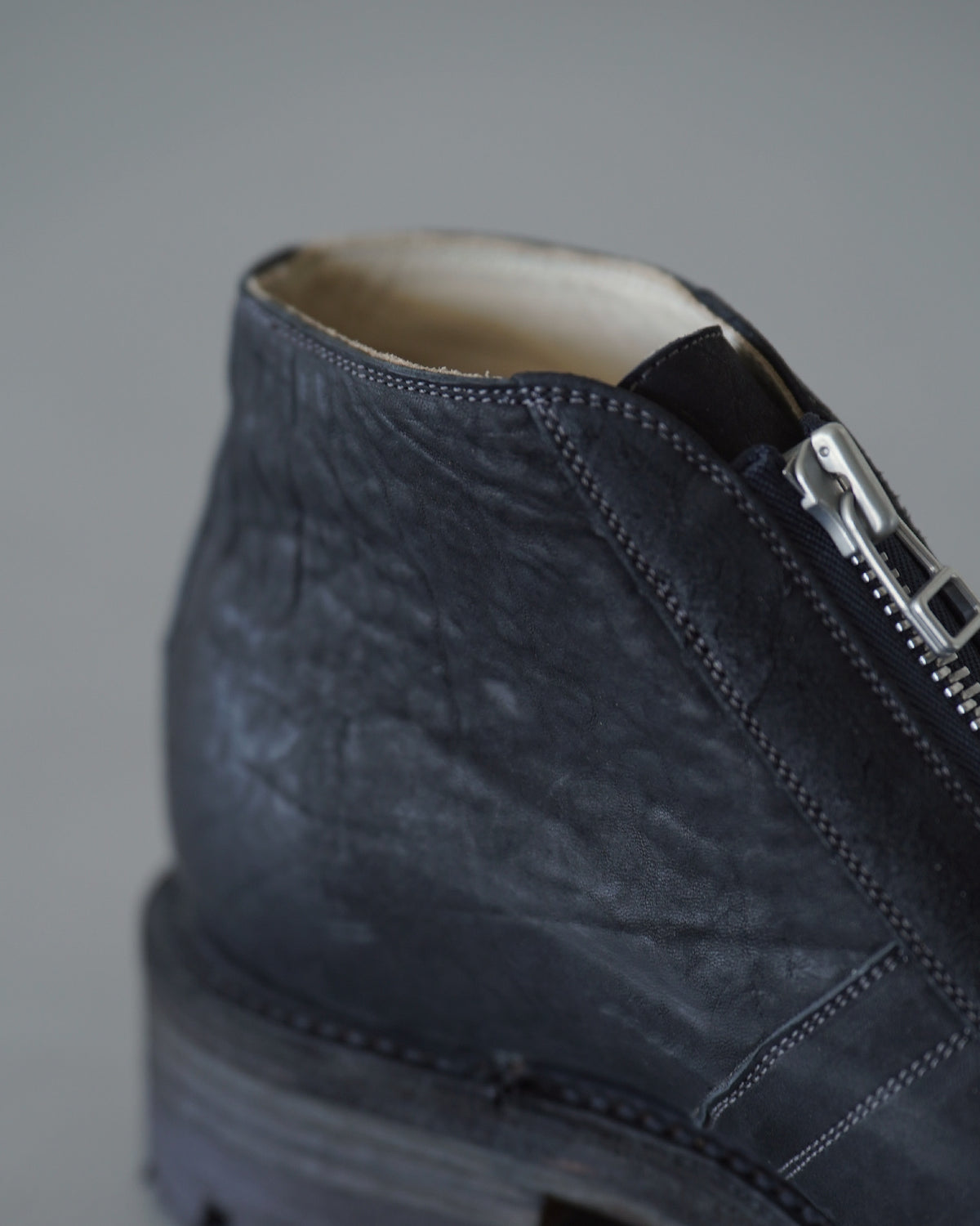 Box Toe Center Zip - Horse Nuback