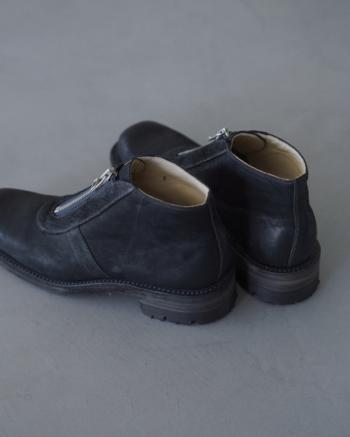 Box Toe Center Zip - Horse Nuback