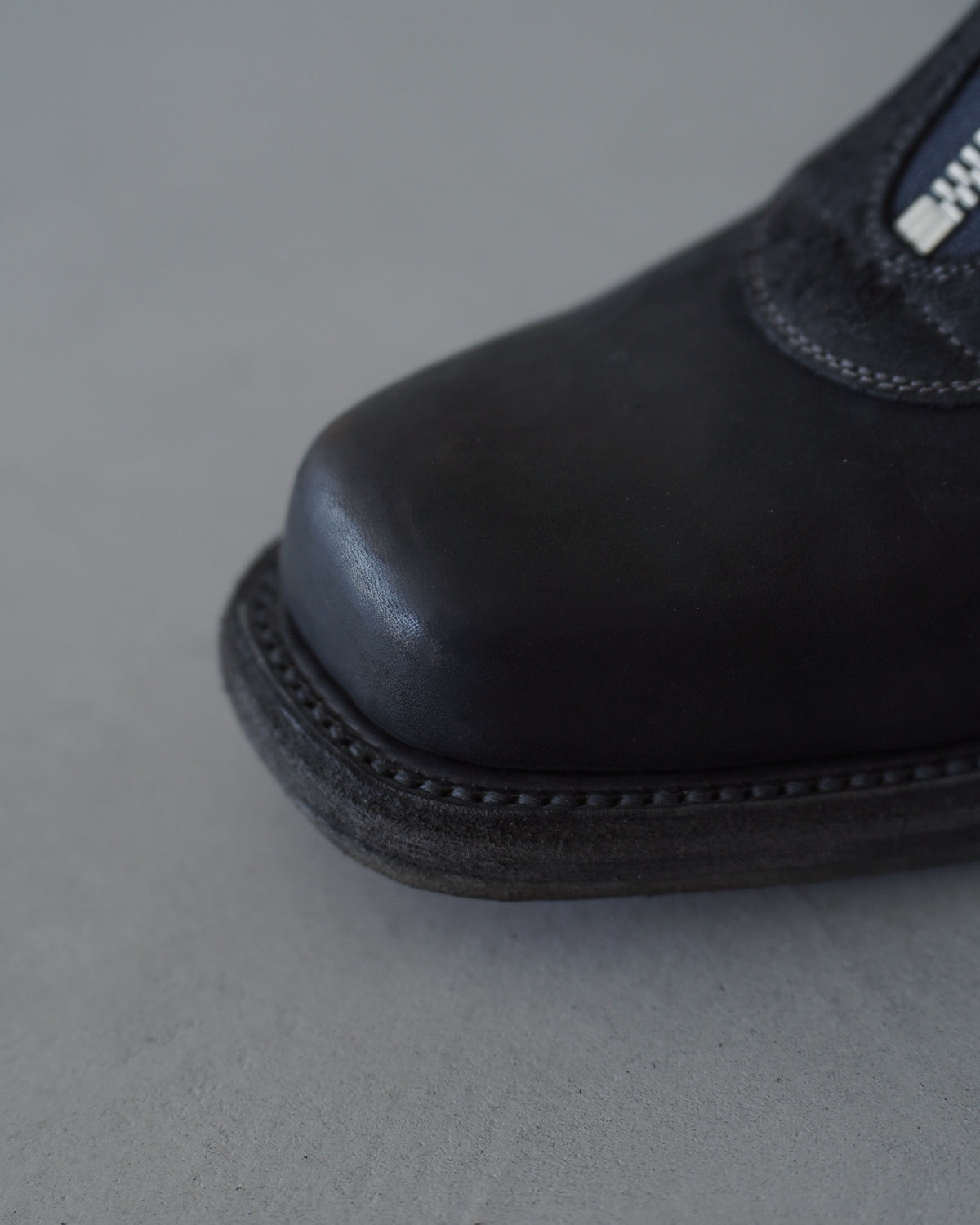 Box Toe Center Zip - Horse Nuback