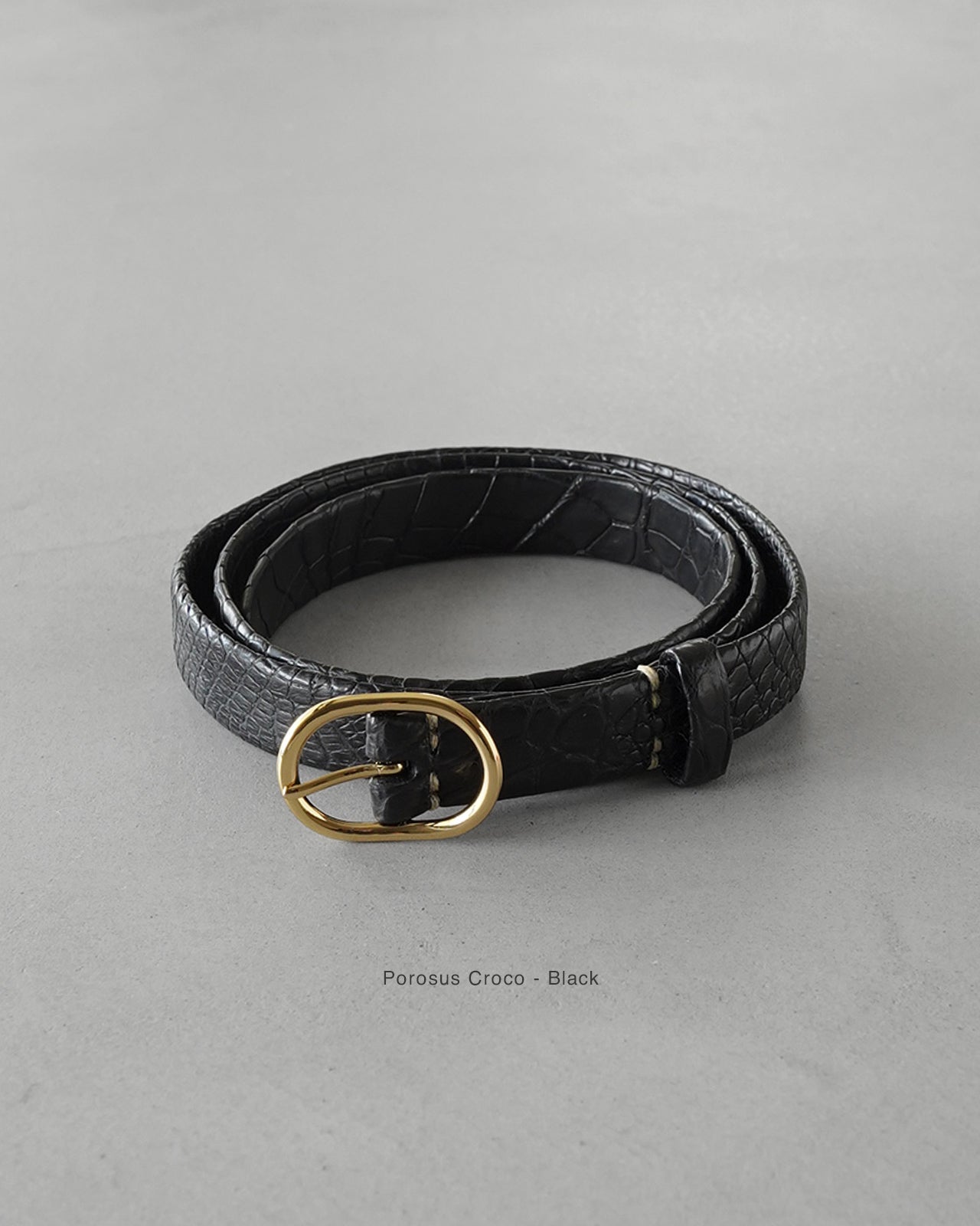 Minimal Belt  [21mm] - Porosus Croco,Ostrich