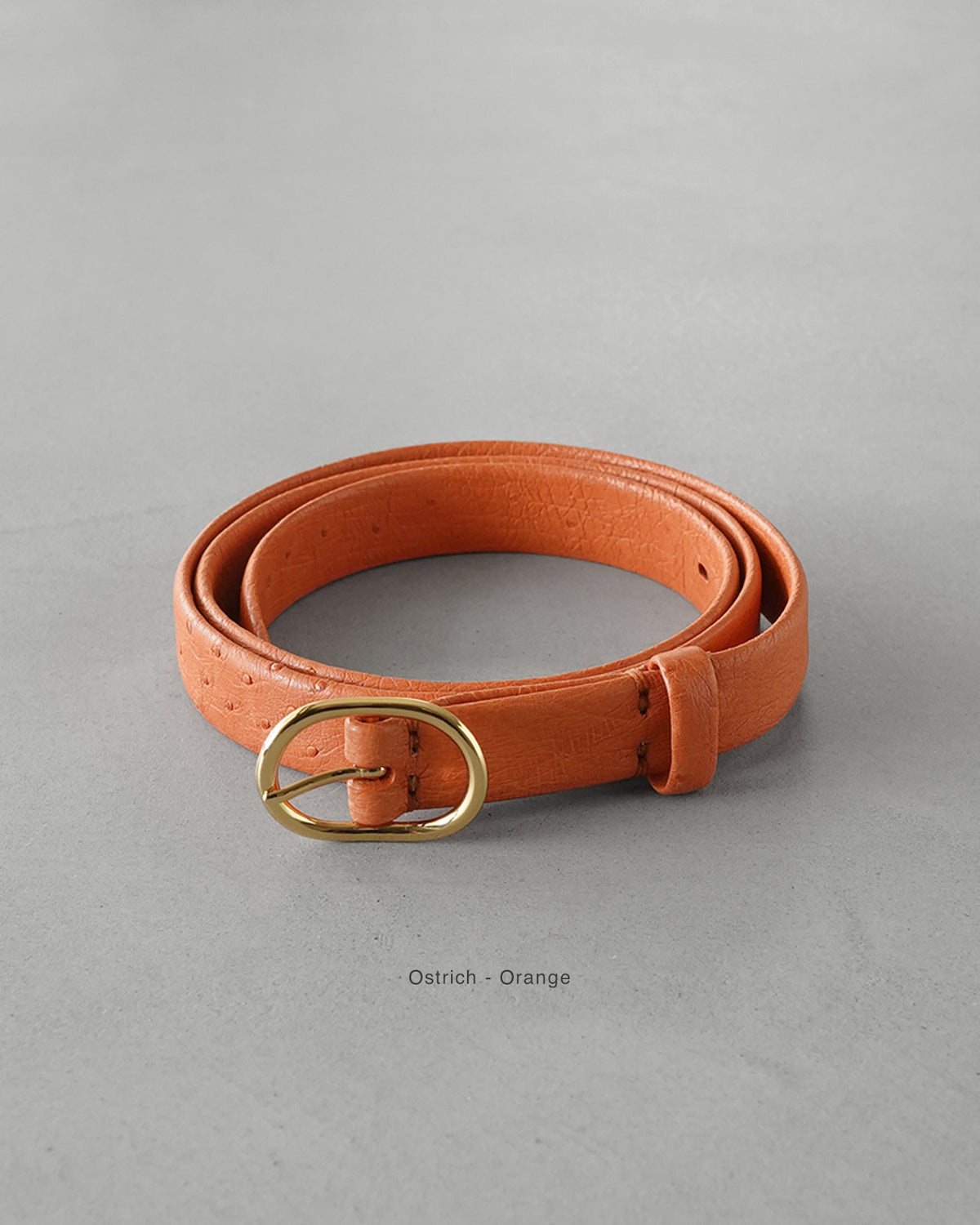 Minimal Belt  [21mm] - Porosus Croco,Ostrich