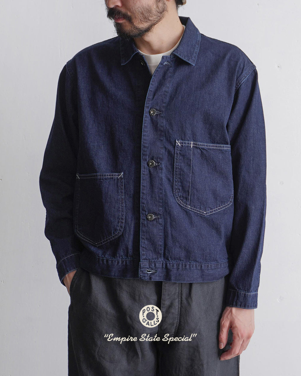 ＼早得24時間限定ポイント10倍／POSTOVERALLS ポストオーバーオールズ メカニック ブラウス シャツ ジャケット Mechanic Blouse 2 8oz Denim デニム ブルゾン 1110R-8DI【送料無料】