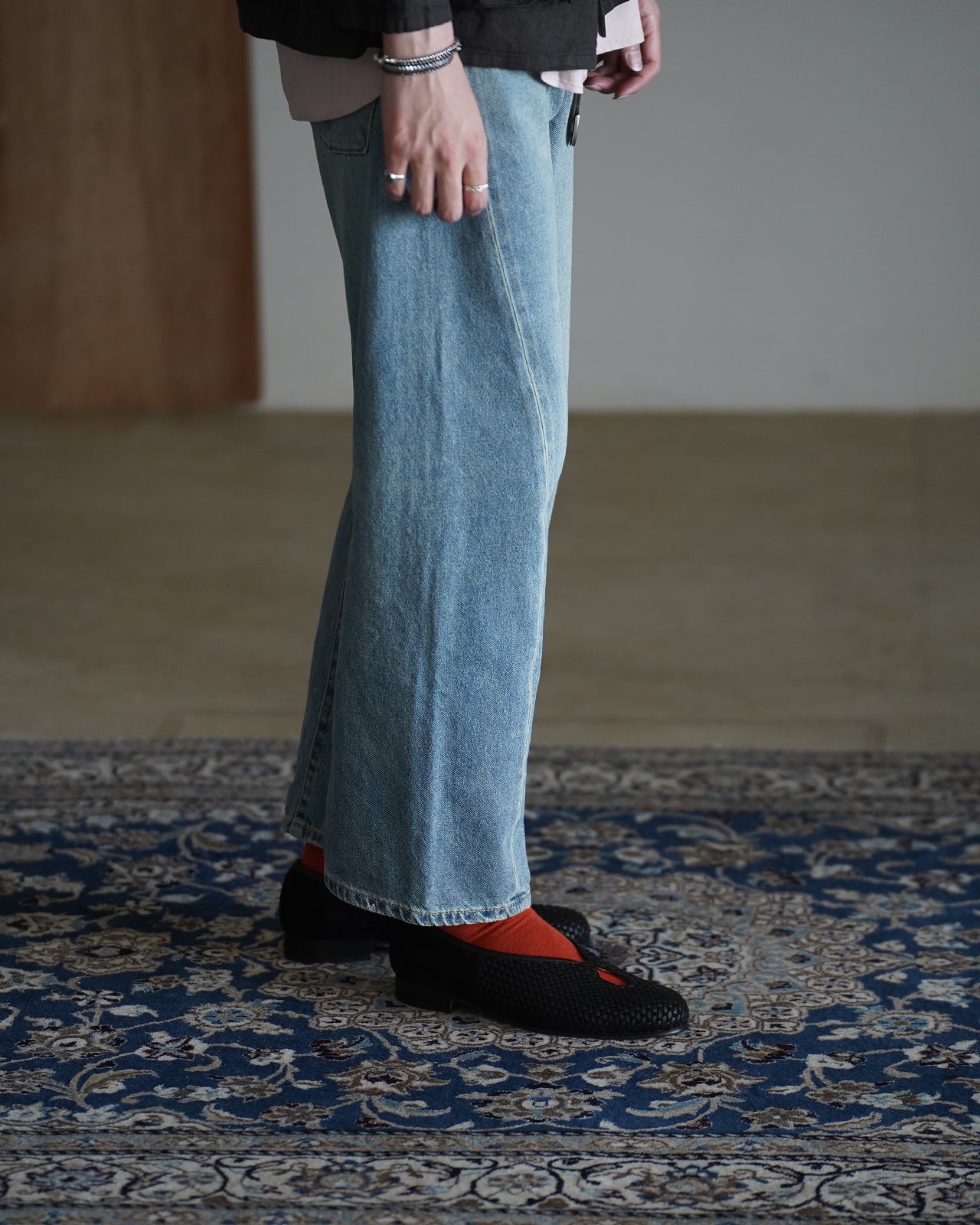 Tear Pumps - "Mesh"Goat Suede