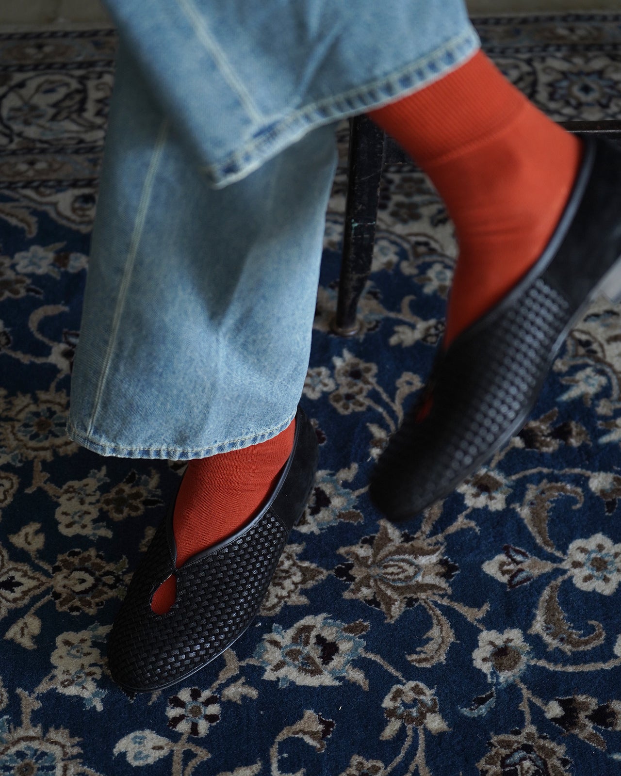 Tear Pumps - "Mesh"Goat Suede