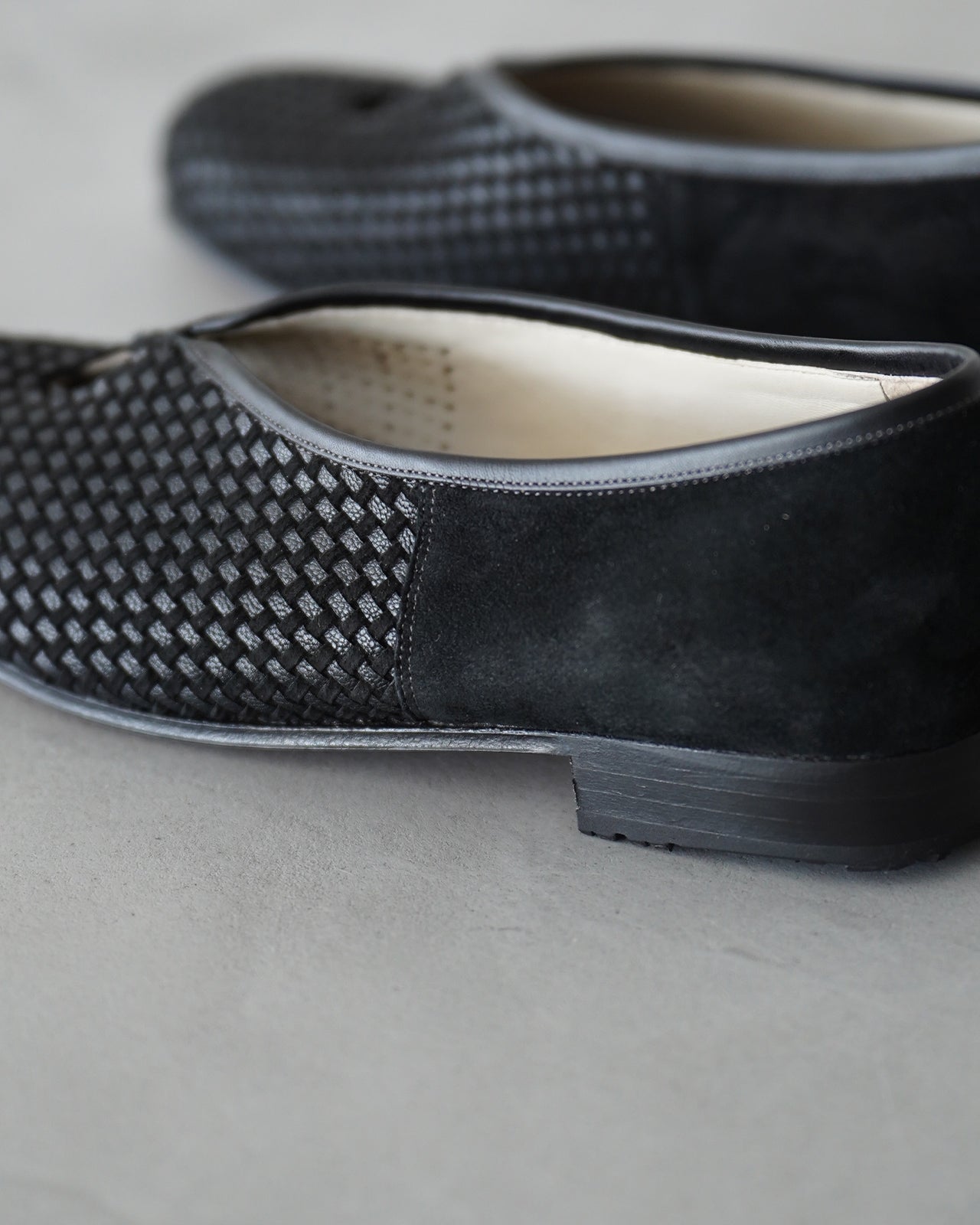 Tear Pumps - "Mesh"Goat Suede