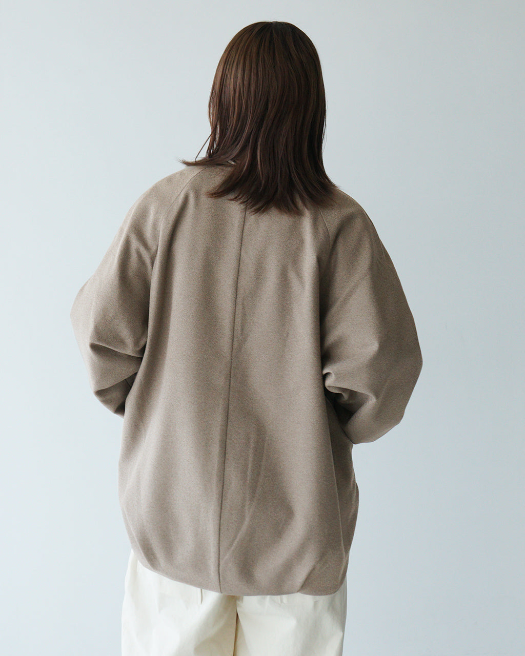 【SALE！50%OFF】prit プリット リバーシブル ノーカラー コクーンコート ポリエステルツイル × 60/2 交織ギャバ 2way ミドル丈 P60500【送料無料】