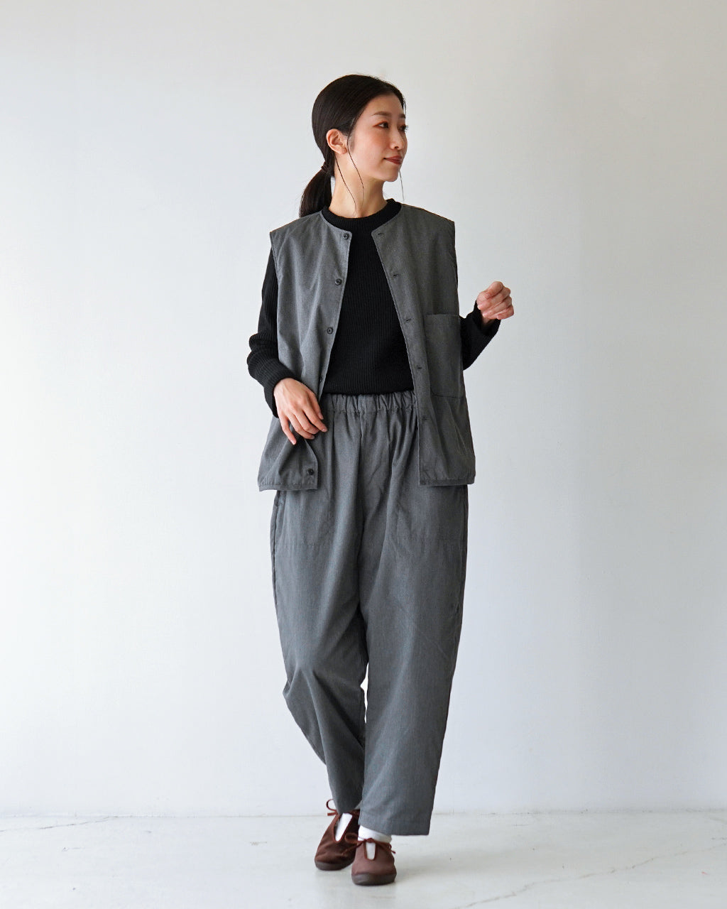 【SALE！30%OFF】prit プリット パンツ 23/1ポリエステルコットンツイル ボンディング スロウパンツ P70506【送料無料】