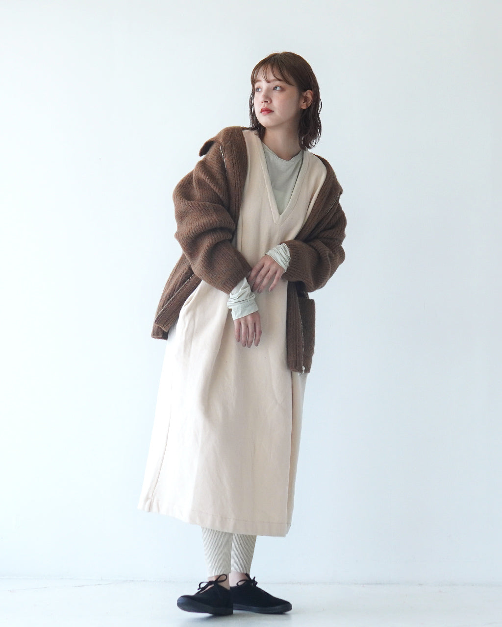 prit プリット ワンピース【Crouka別注】Vネック ワンピース V NECK ONEPIECE P90486【送料無料】