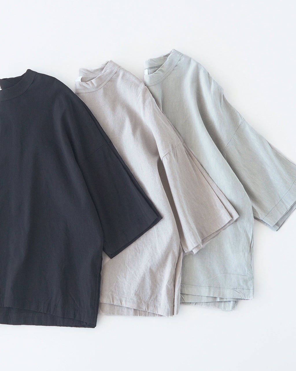 prit プリット 7分袖Tシャツ カットソー リネンレーヨンストレッチ 7分袖裾ヒモプルオーバー P91508【送料無料】