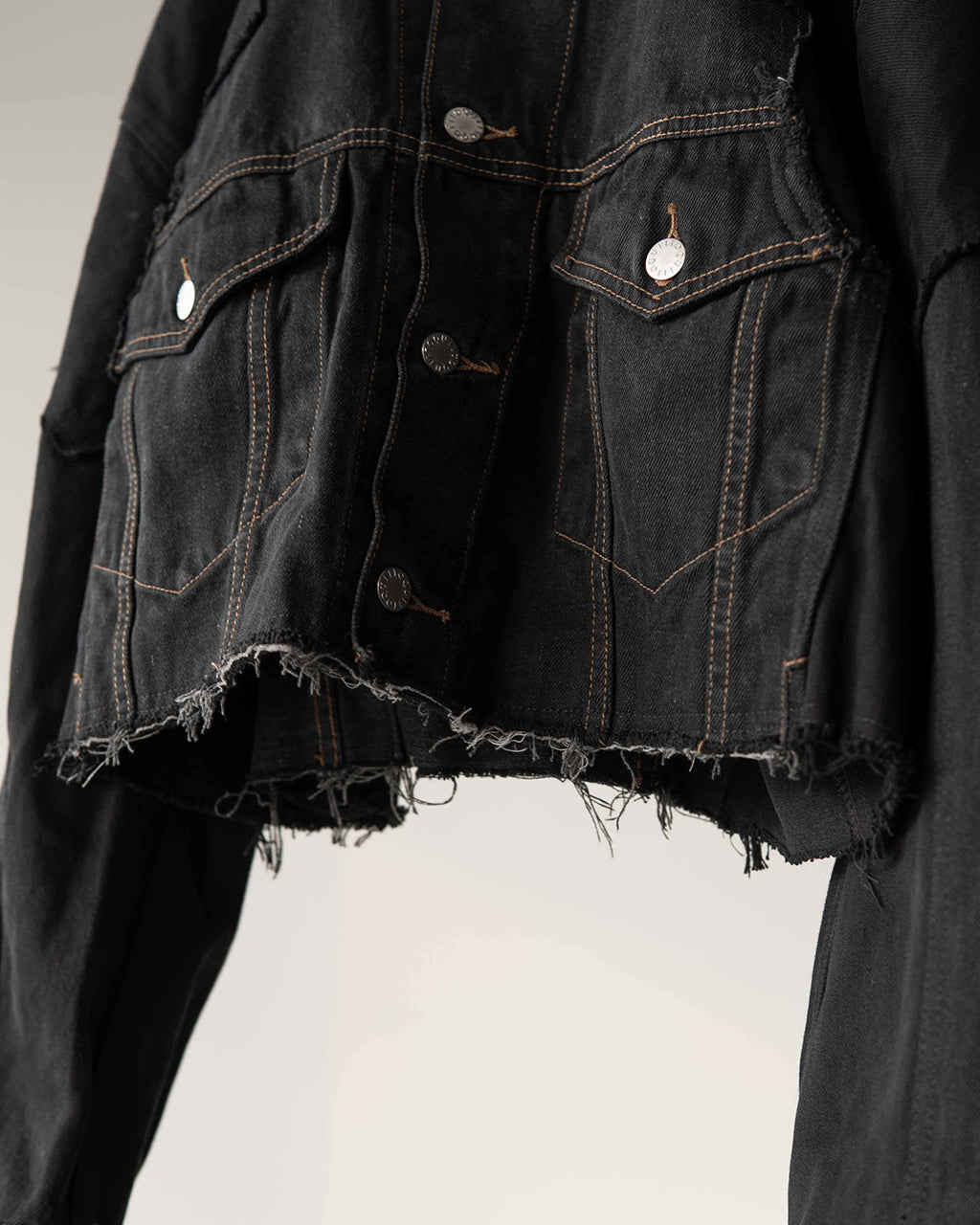 QUIITO PT DENIM SHORT JACKET BLACK Q25A-J021BK