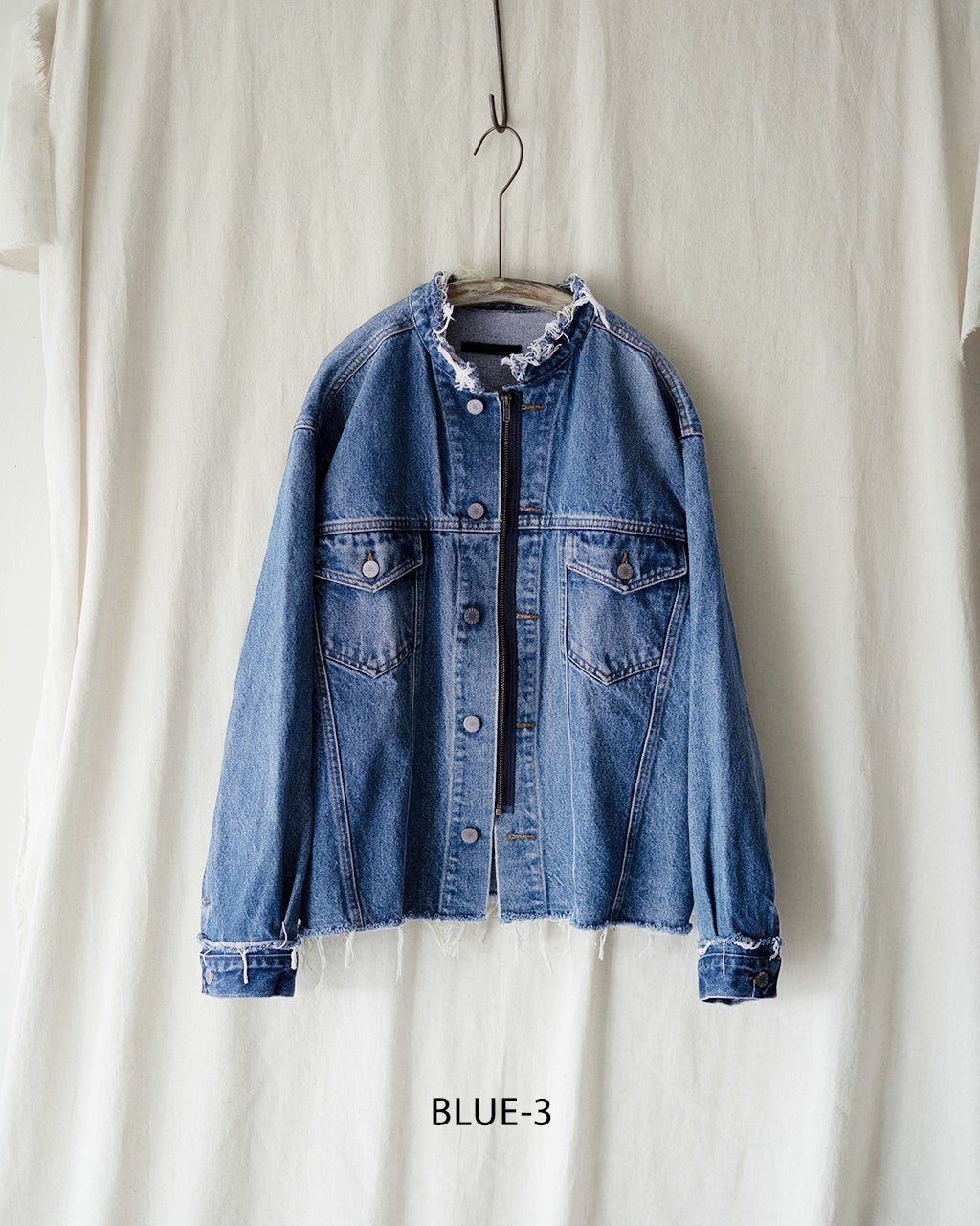 QUIITO ZIP BIG DENIM JACKET Q25A-J056