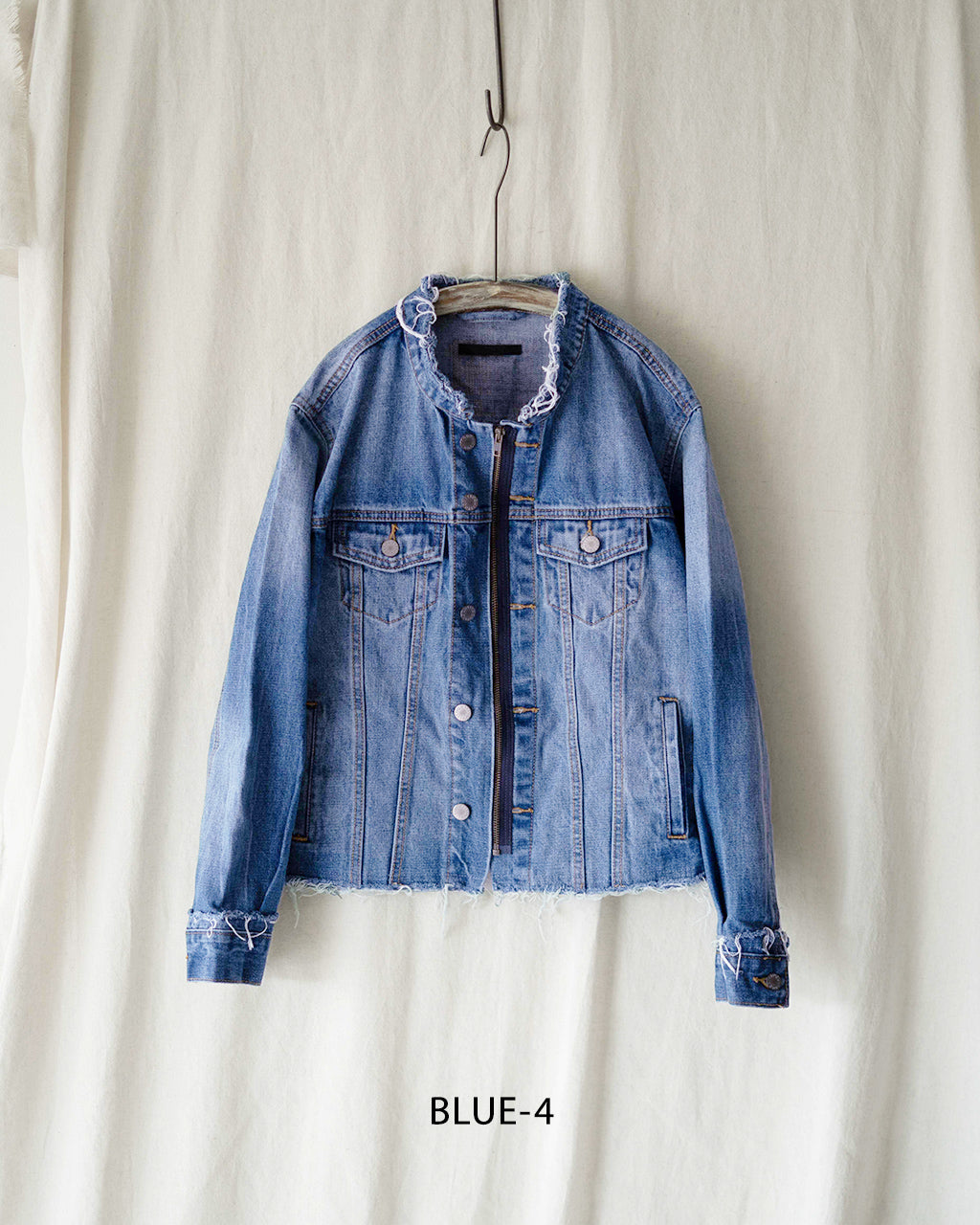 QUIITO ZIP BIG DENIM JACKET Q25A-J056