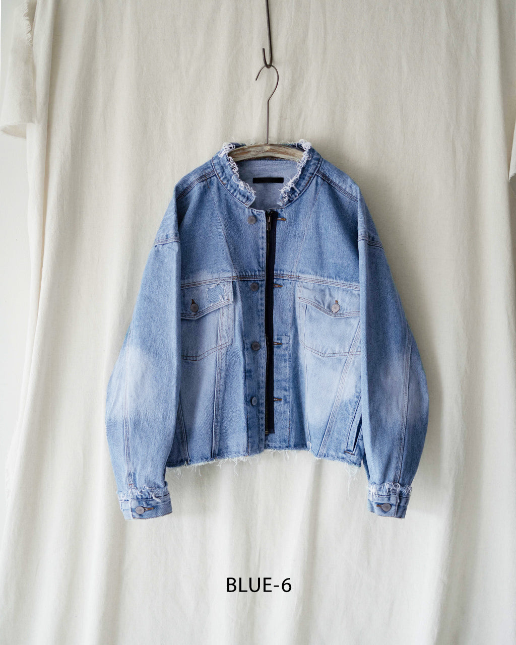 QUIITO ZIP BIG DENIM JACKET Q25A-J056