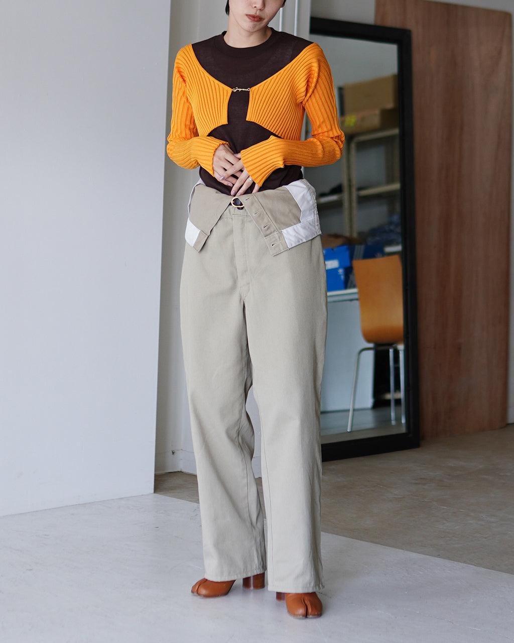 QUIITO W WAIST CHINO PANTS Q25A-T064