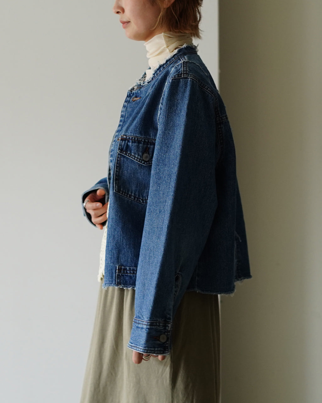QUIITO キイト ライン デニムジャケット レディース LINE DENIM JK
