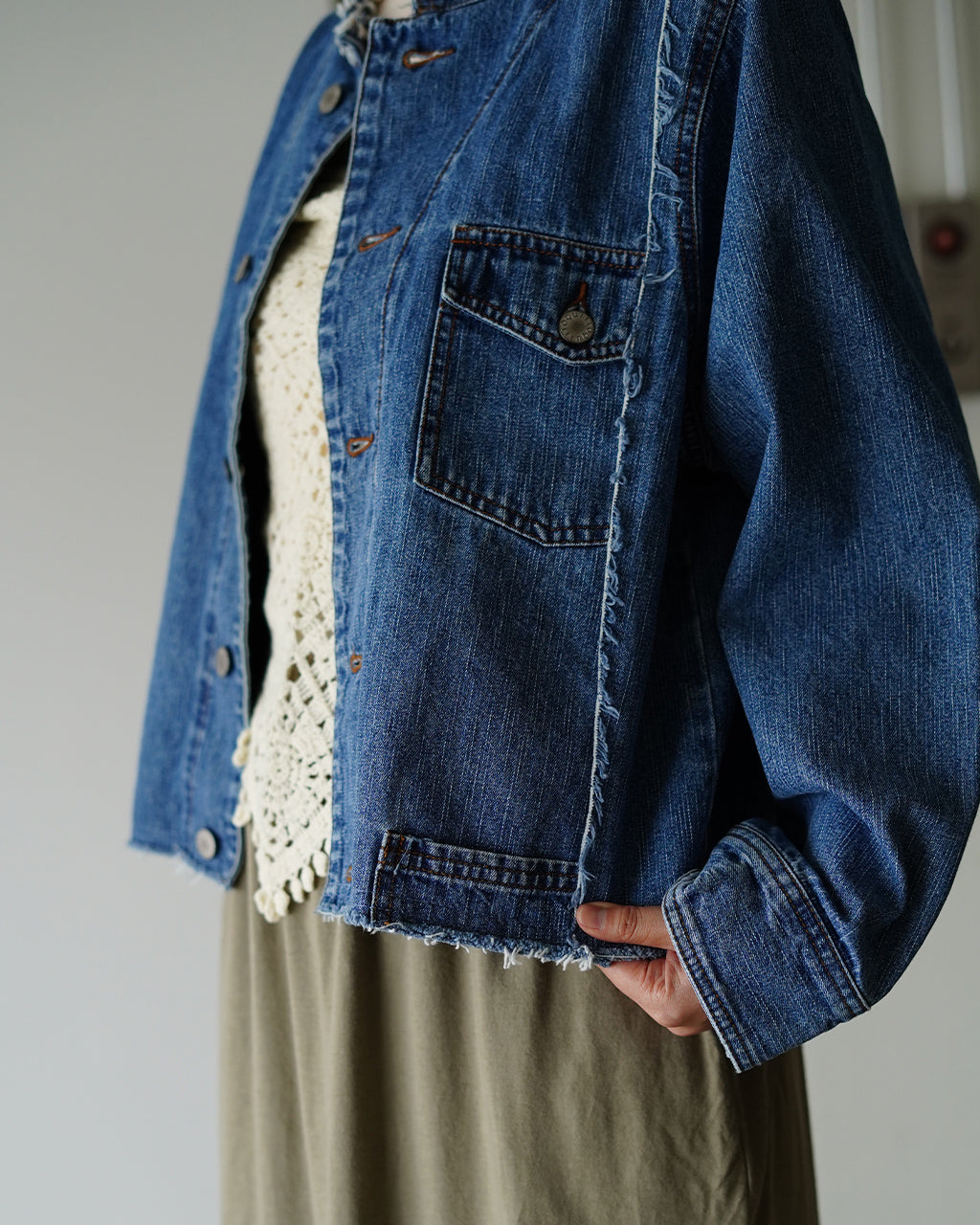 QUIITO キイト ライン デニムジャケット レディース LINE DENIM JK