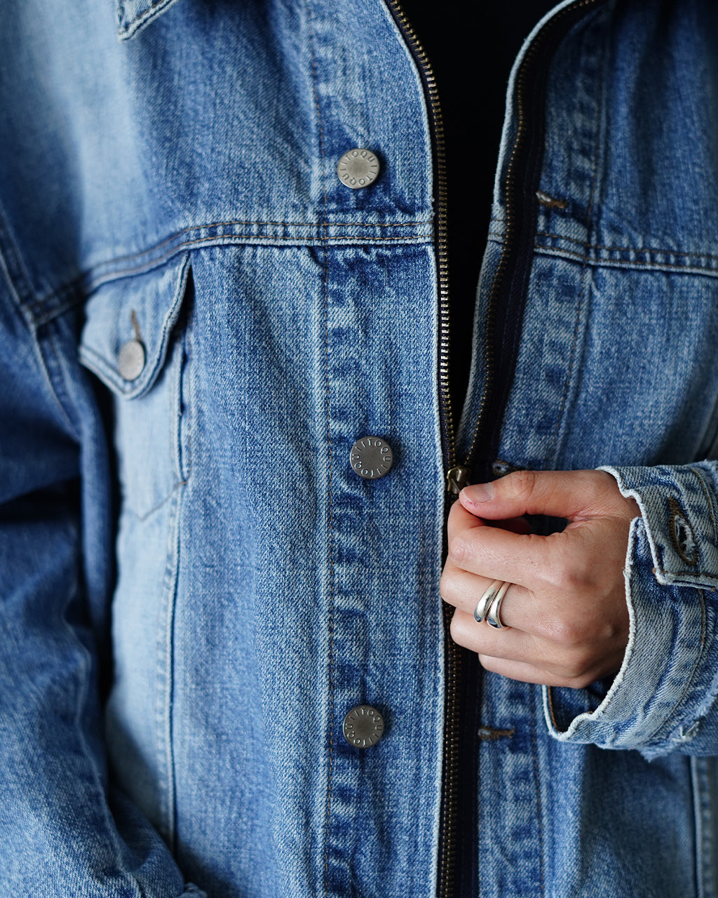 QUIITO キイト　NO COLLAR DENIM JK 新品未使用 QUIITO｜デニムジャケット アウター PT DENIM JK BL 羽織 長袖