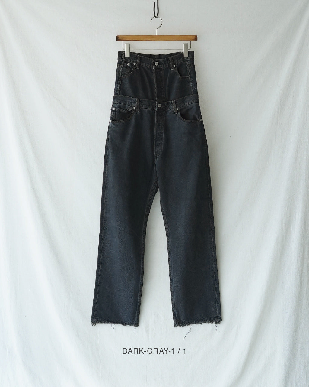 QUIITO キイト Wウエスト デニムパンツ グレー レディース W WAIST