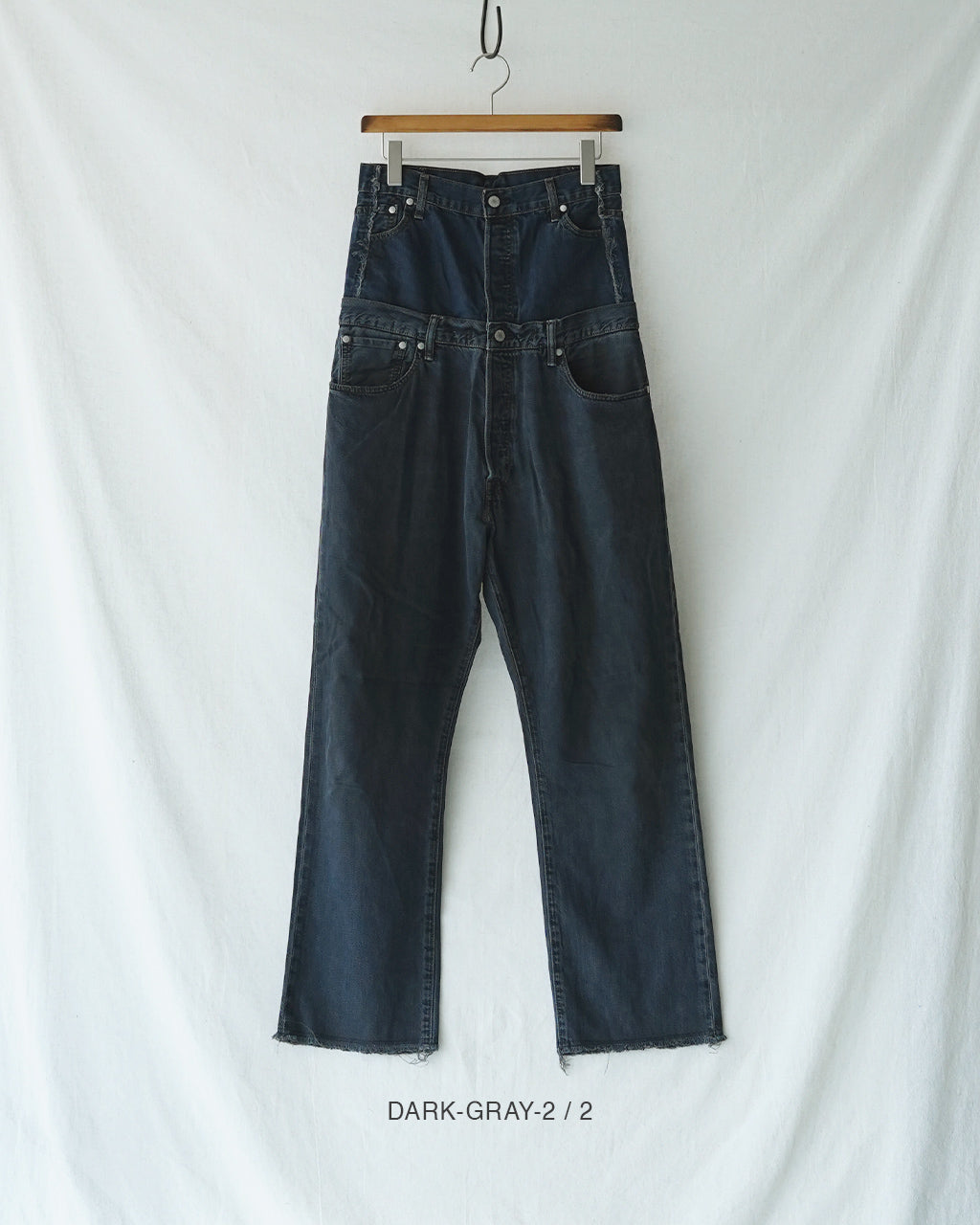 QUIITO キイト Wウエスト デニムパンツ グレー レディース W WAIST
