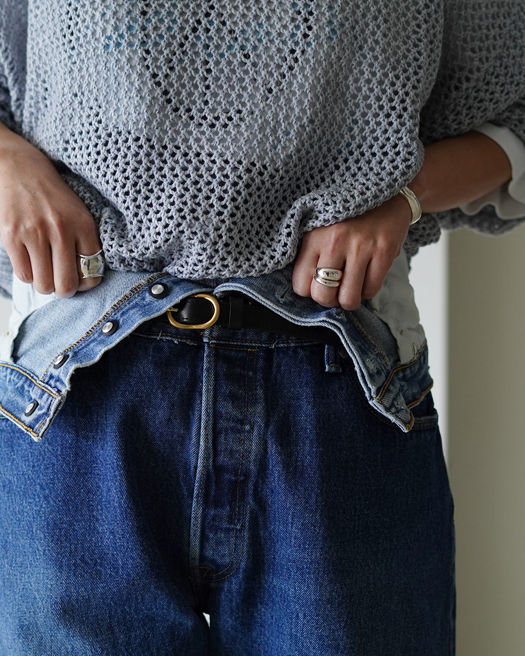 QUIITO キイト Wウエスト デニムパンツ レディース W WAIST DENIM PT