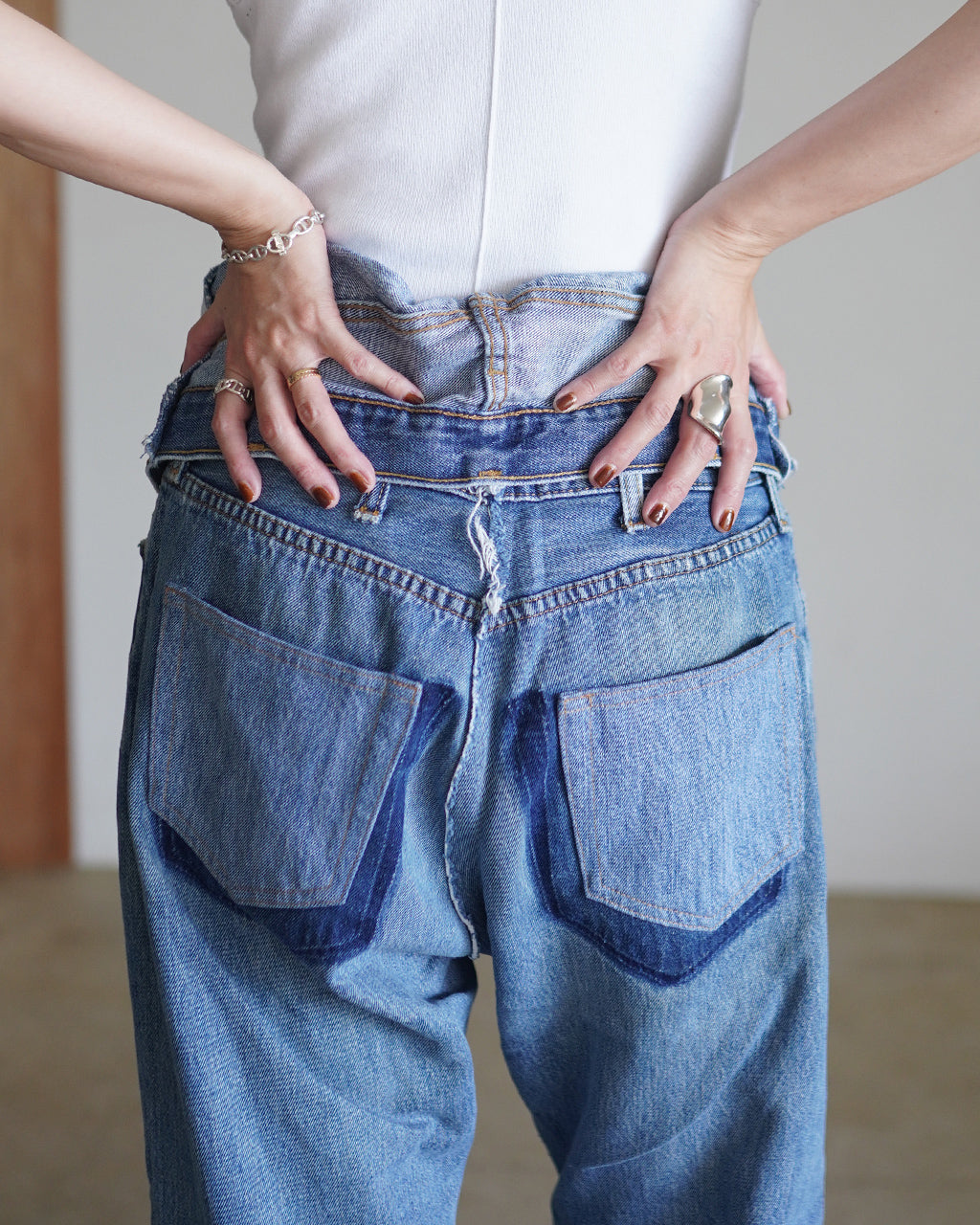 QUIITO キイト ダブル ウエスト デニムパンツ レディース W WAIST