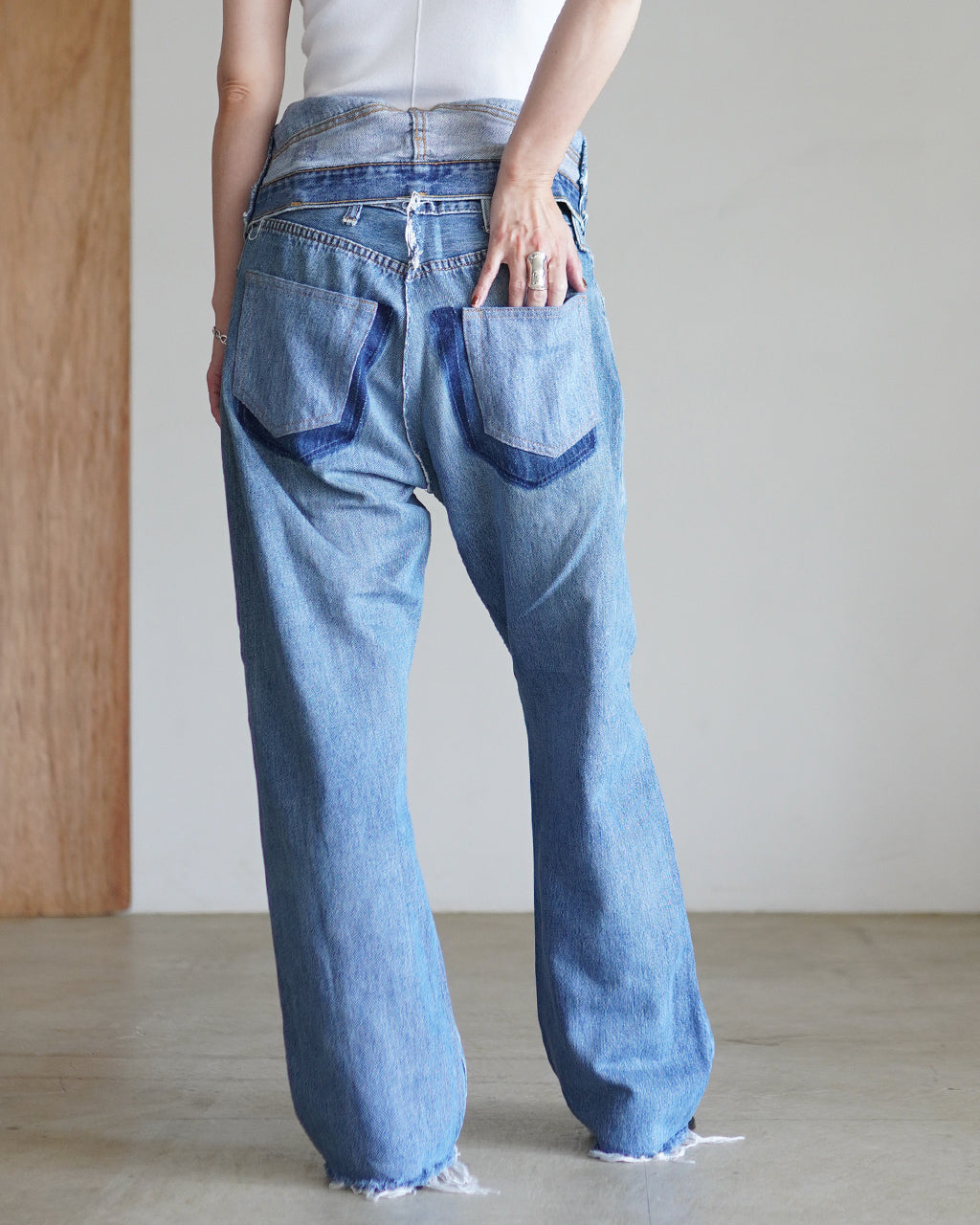 QUIITO キイト ダブル ウエスト デニムパンツ レディース W WAIST