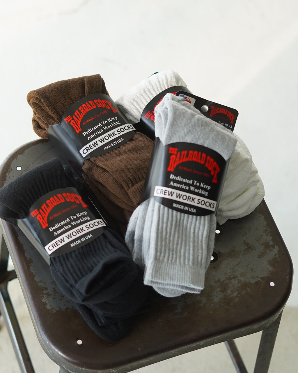 【アウトレット！30%OFF】THE RAILROAD SOCKS レイルロードソック クルー ワーク ソックス 3ペア CREW WORK SOCKS 3PAIR 靴下 RSS1060300 RSS1060310 RSS1060320 RSS1060330