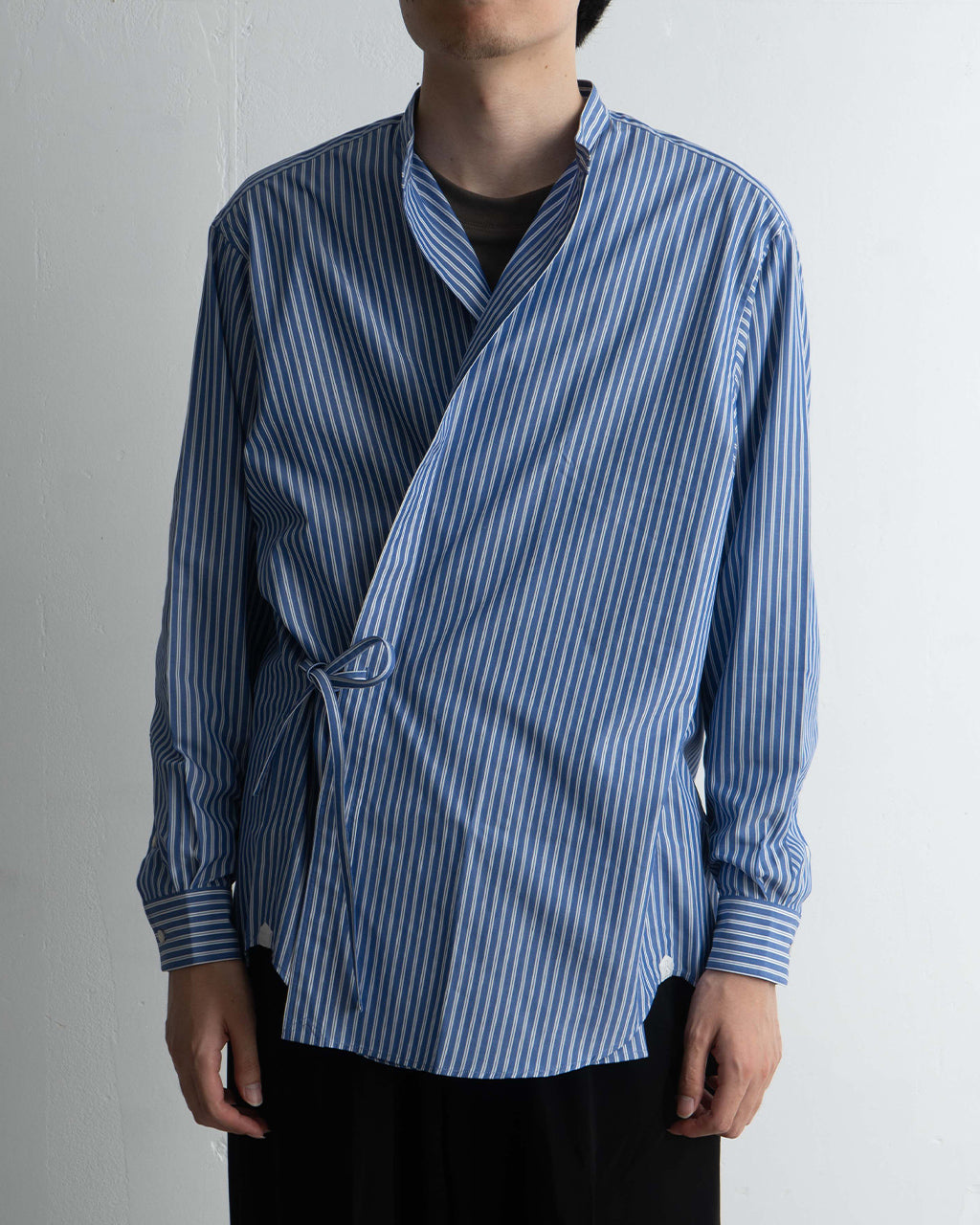 RAINMAKER レインメーカー バンドカラー ドウギ シャツ BAND COLLAR DOUGI SHIRT シナモン ストライプ RM242-015【送料無料】